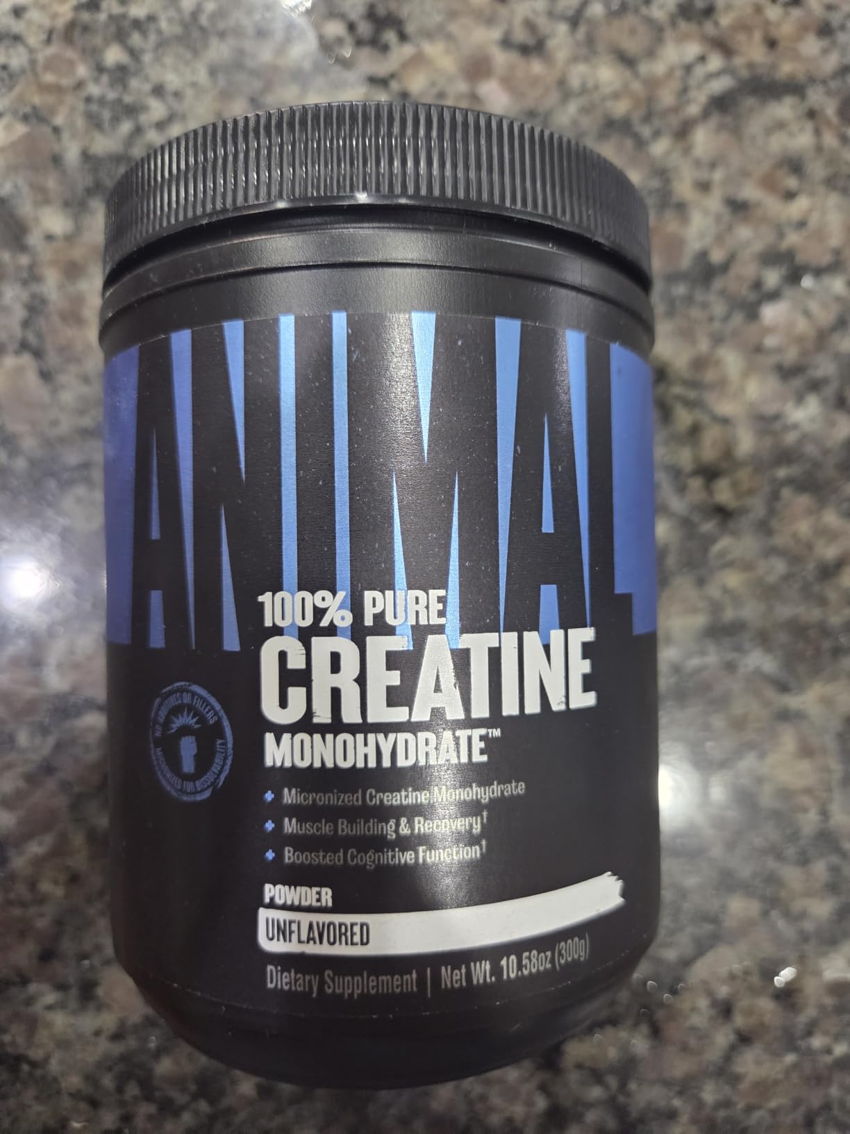 Animal Creatine Monohydrate Powder - Micronized Creatine for Women and Men, Supports Muscle Growth, Strength, Endurance, Recovery and ATP Production, Gym & Workout Supplements - Unflavored, 300g customer photo 1