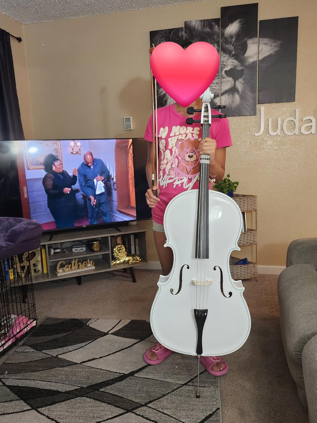 Ktaxon Full-Size Cello, Beginner Cello 4/4, Acoustic Cello Kit with Portable Bag, Bow, Bridge, Rosin, Adults & Kids String Musical Instruments(Nature) customer photo 1