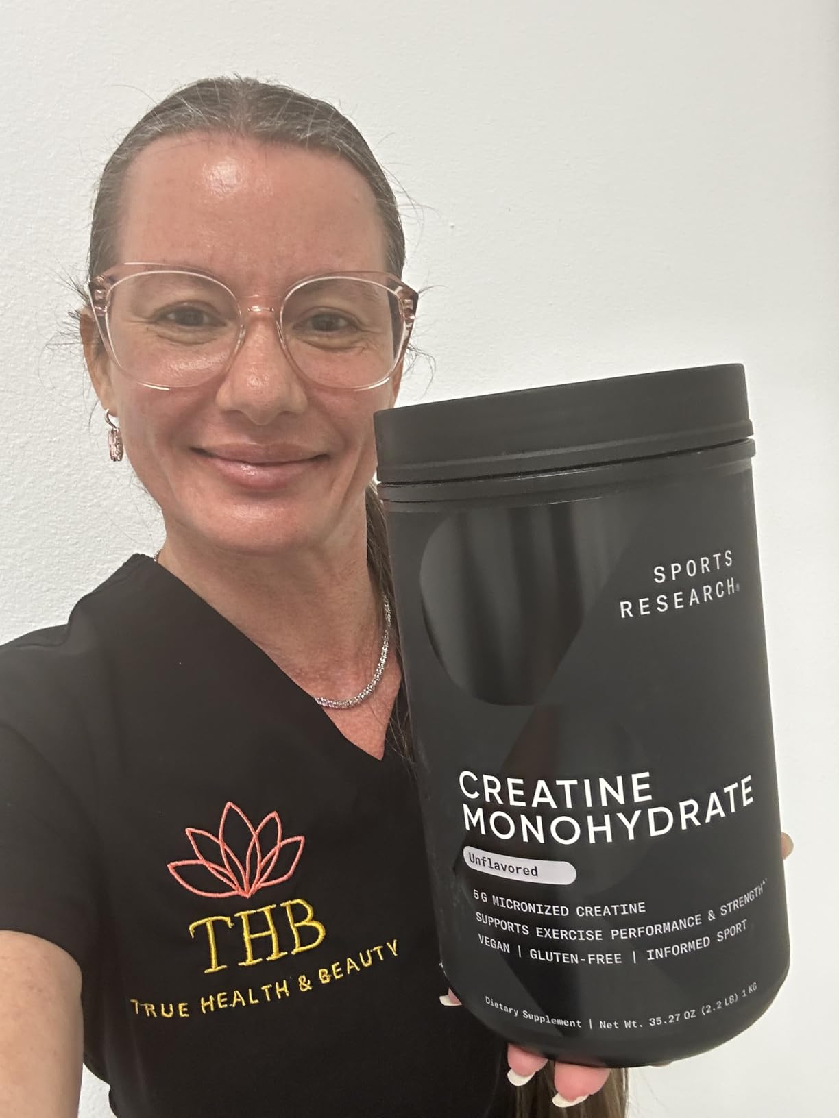 Sports Research Creatine Monohydrate - Gain Lean Muscle, Improve Performance and Strength and Support Workout Recovery* - 5 g Micronized Creatine - 17.64 oz customer photo 2