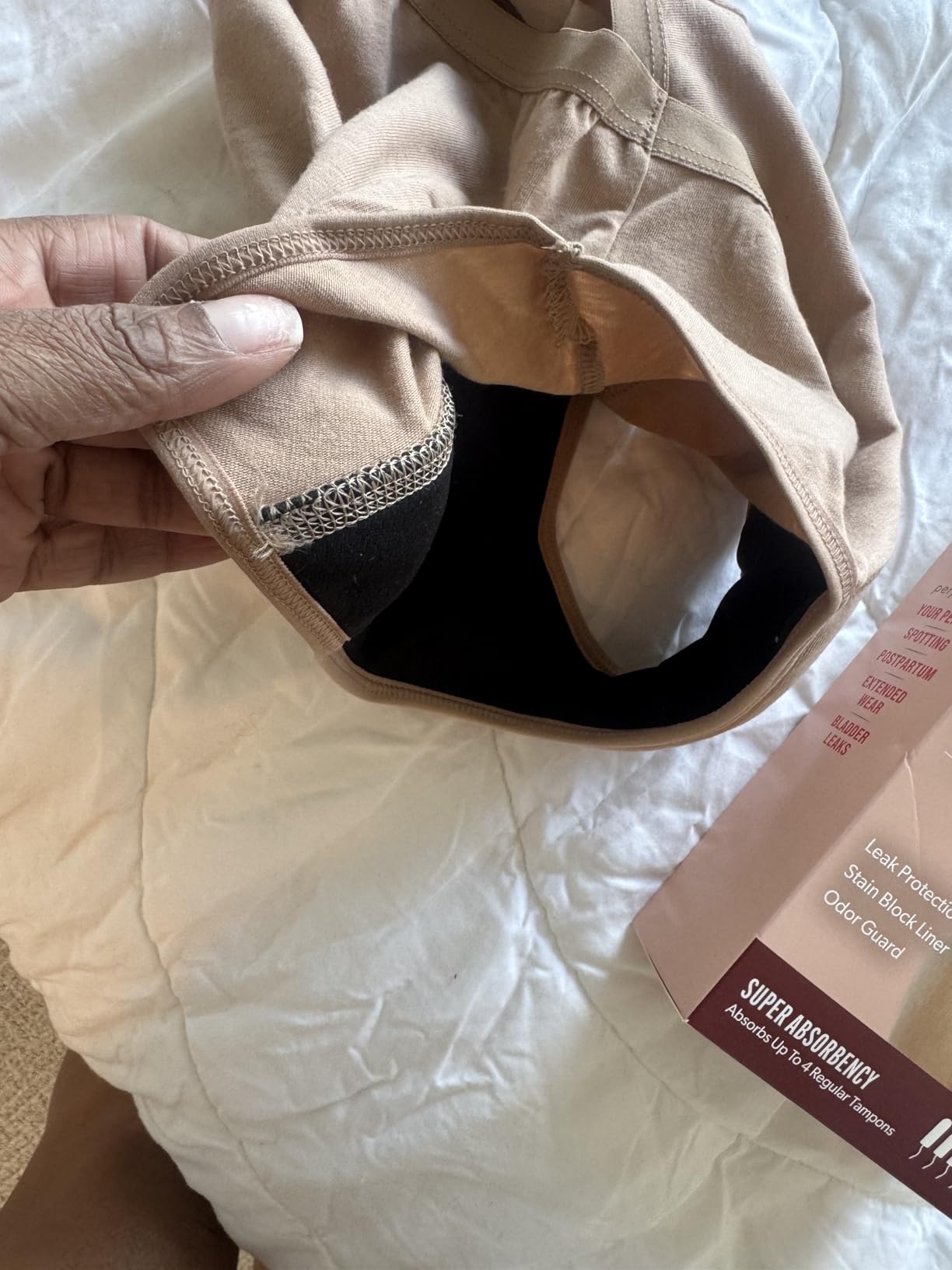 Hanes Women's Comfort, Period. Underwear, Bikini Period Underwear, Super Leaks Period Underwear, 3-pack customer photo 2