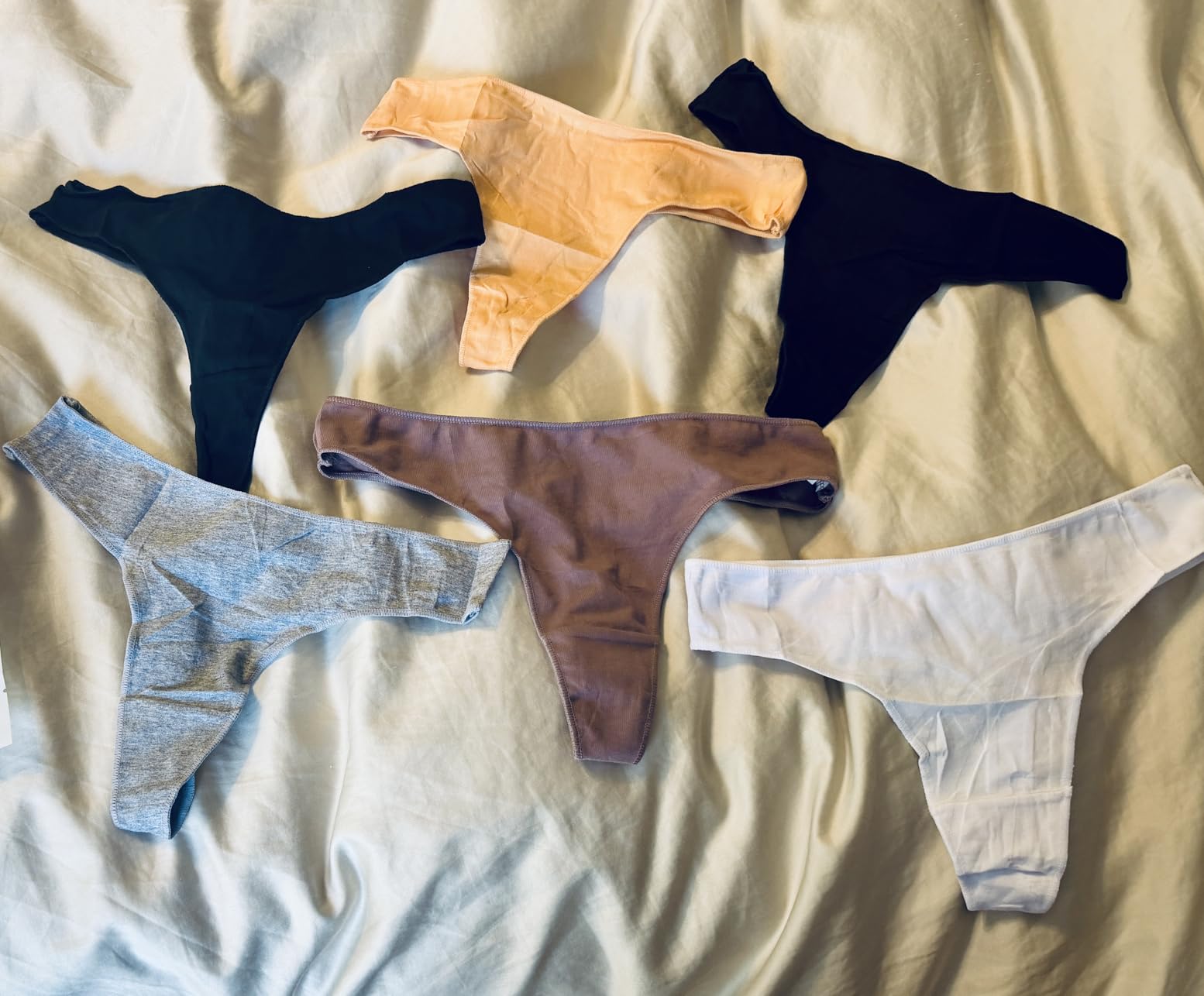 CUTE BYTE Cotton Thongs for Women Sexy Womens Underwear Breathable Stretch Low Rise Ladies Panties 6 Pack XS-XL customer photo 2