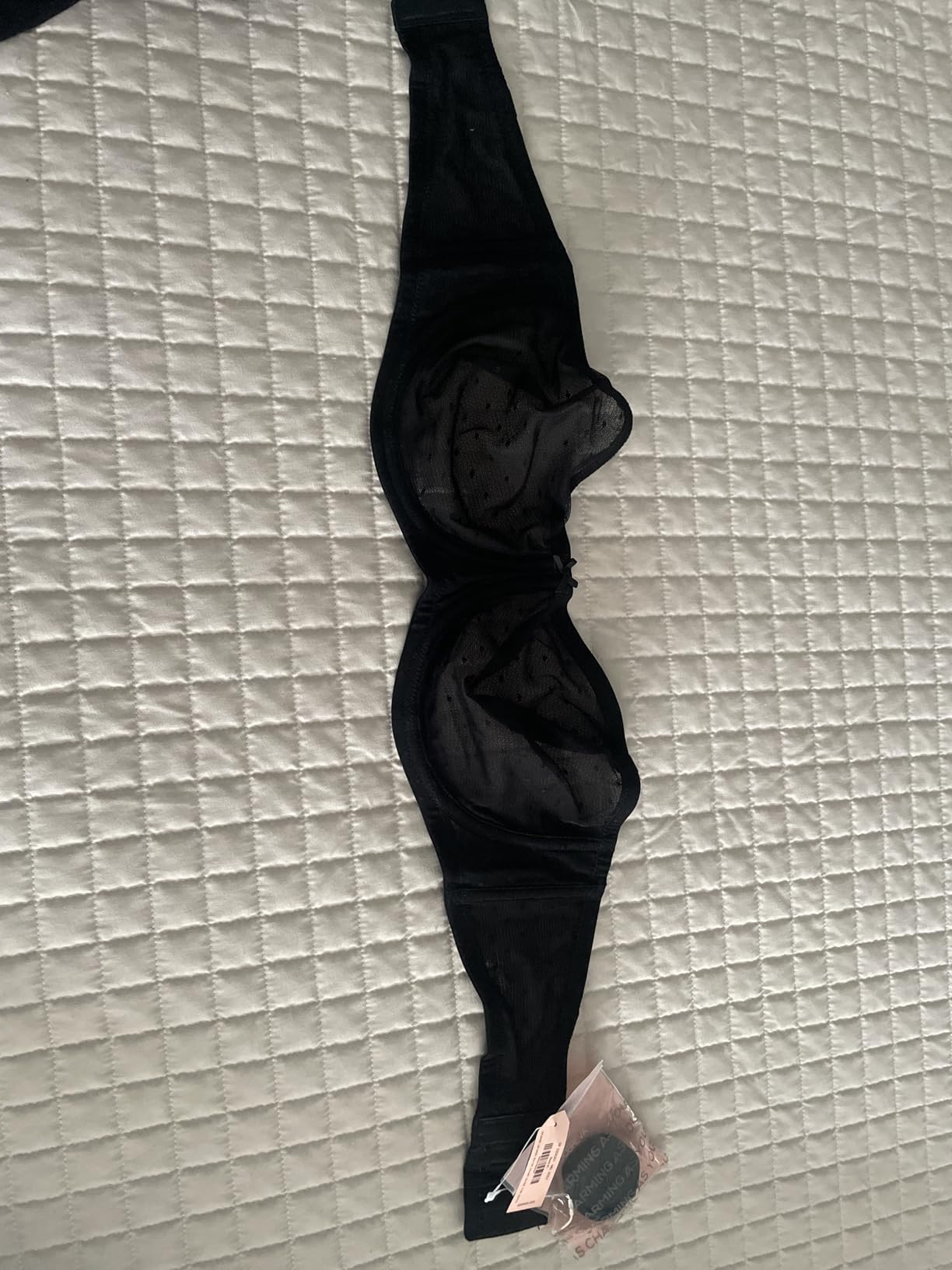 Women's Mesh Strapless Bra Sheer Unlined See Through Underwire Bras Plus Size customer photo 1