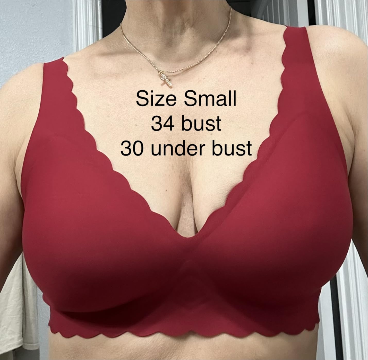 Quttlzze Deep V Petal Bras for Women No Underwire Soft Wireless Bras Comfort Seamless Bralettes with Extender customer photo 1