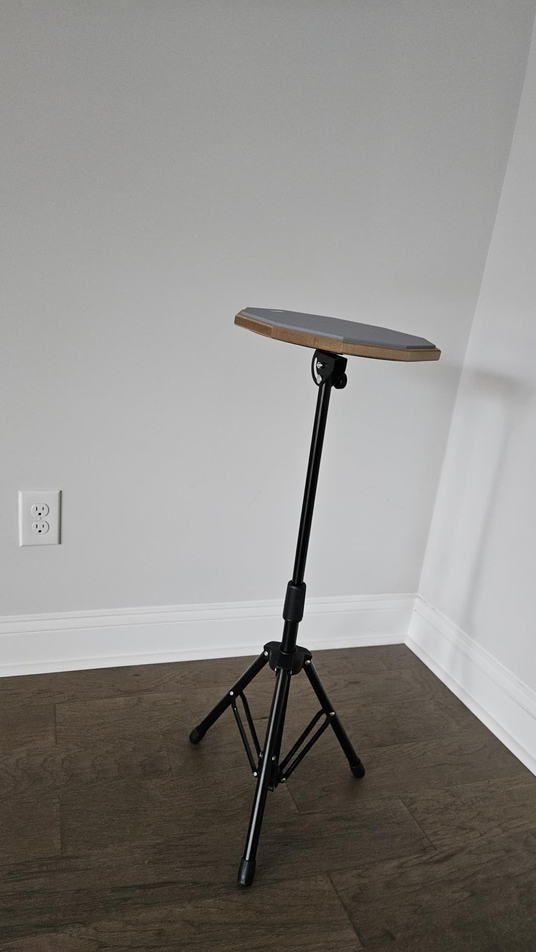 Drum Practice Pad Snare Drum Stand Set 12 In With Double Sided Silent Drum Pad, Drum sticks,Carrying Bag Adjustable Stand (Grey) customer photo 1