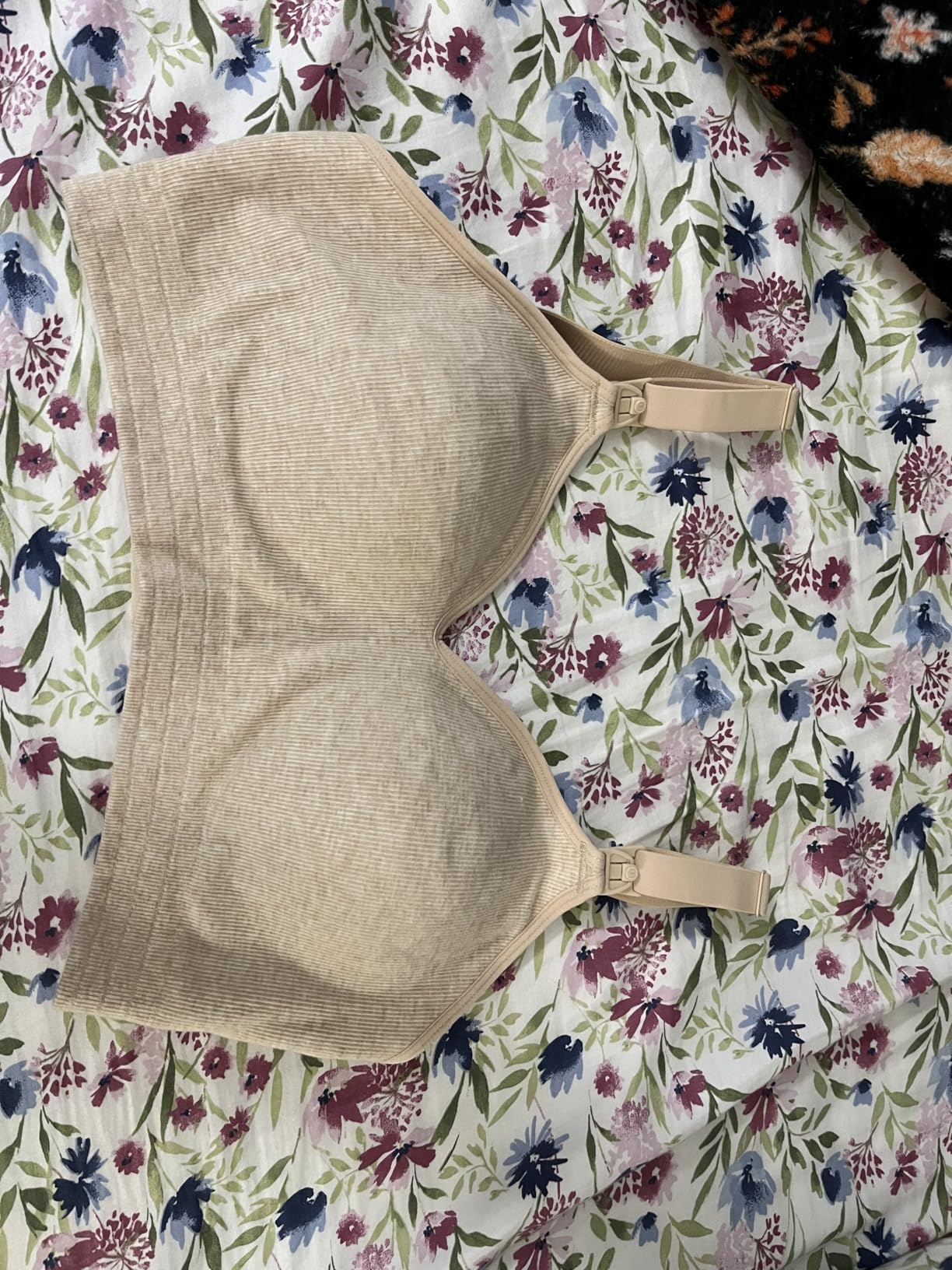 Momcozy Nursing Bras for Breastfeeding, Soft U.S. Cotton Seamless Maternity Bra, Fixed Padding, Wireless Pregnancy customer photo 2