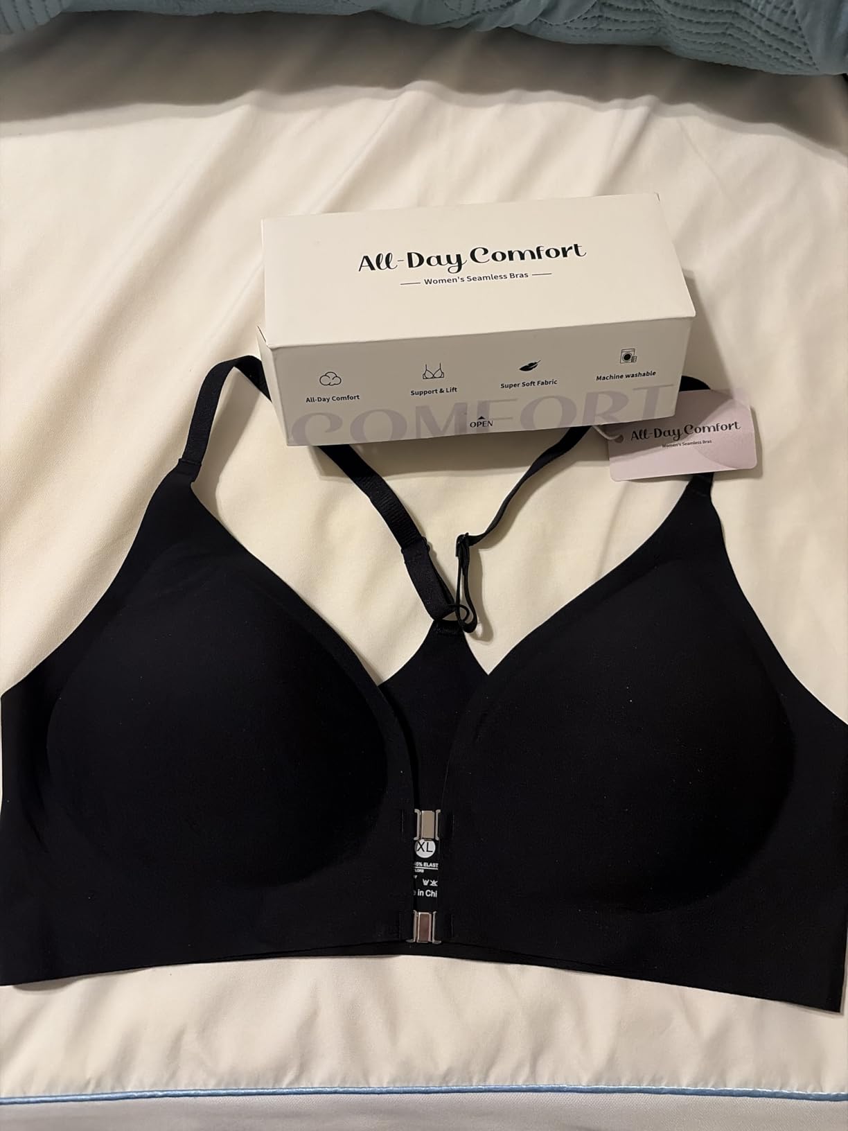 Front Closure Bras for Women Magnetic Deep V Bra Racerback Wireless Seamless Bralettes customer photo 1