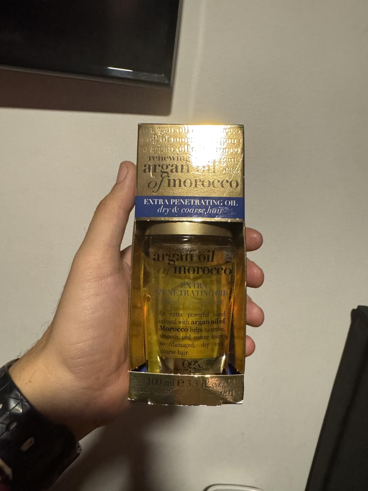OGX Renewing + Argan Oil of Morocco Hair Oil, Extra Strength Penetrating Serum Treatment customer photo 2