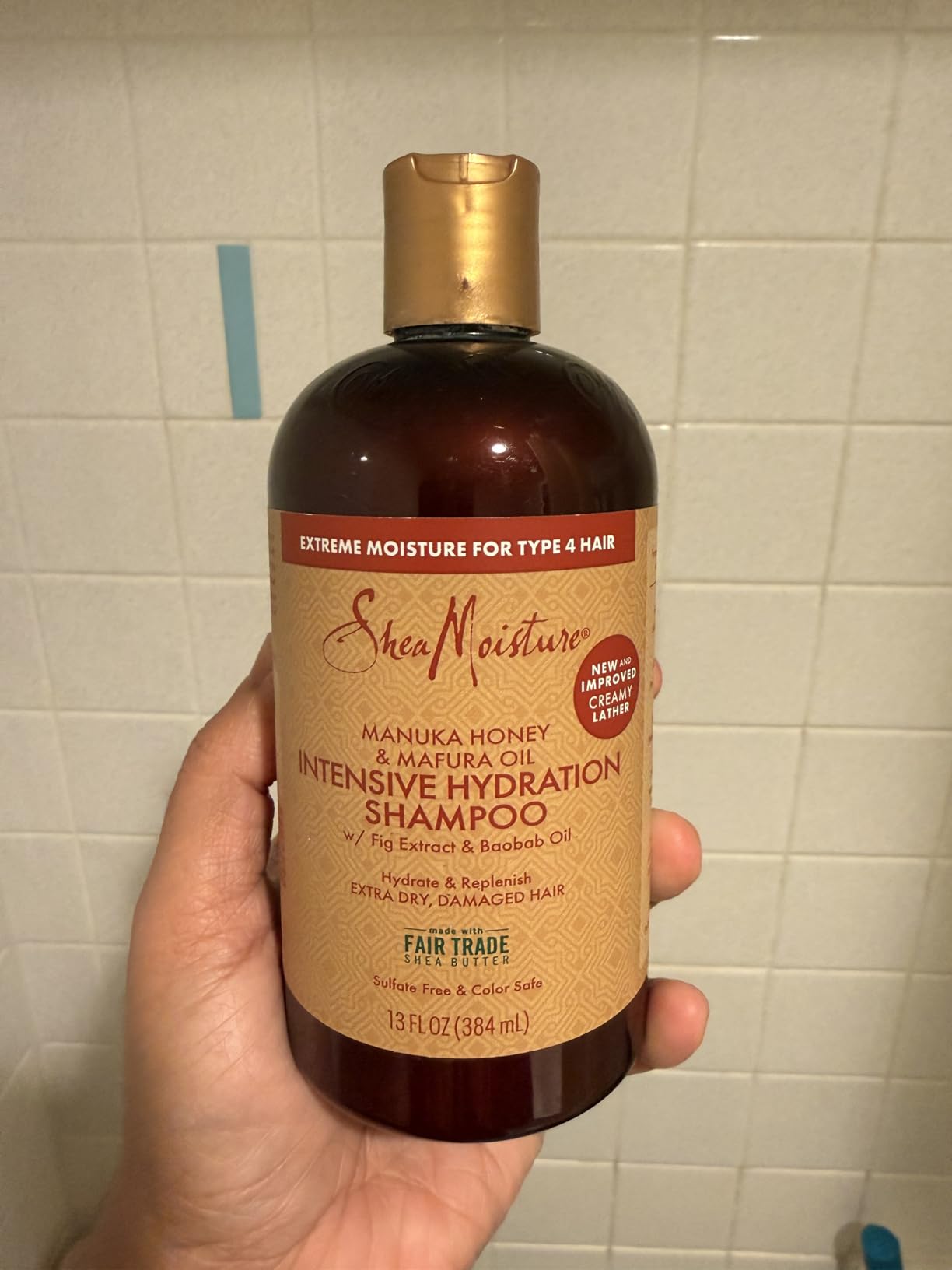 SheaMoisture Intensive Hydration Shampoo Manuka Honey and Mafura Oil for Dry, Damaged Hair Sulfate-Free 13 oz customer photo 1