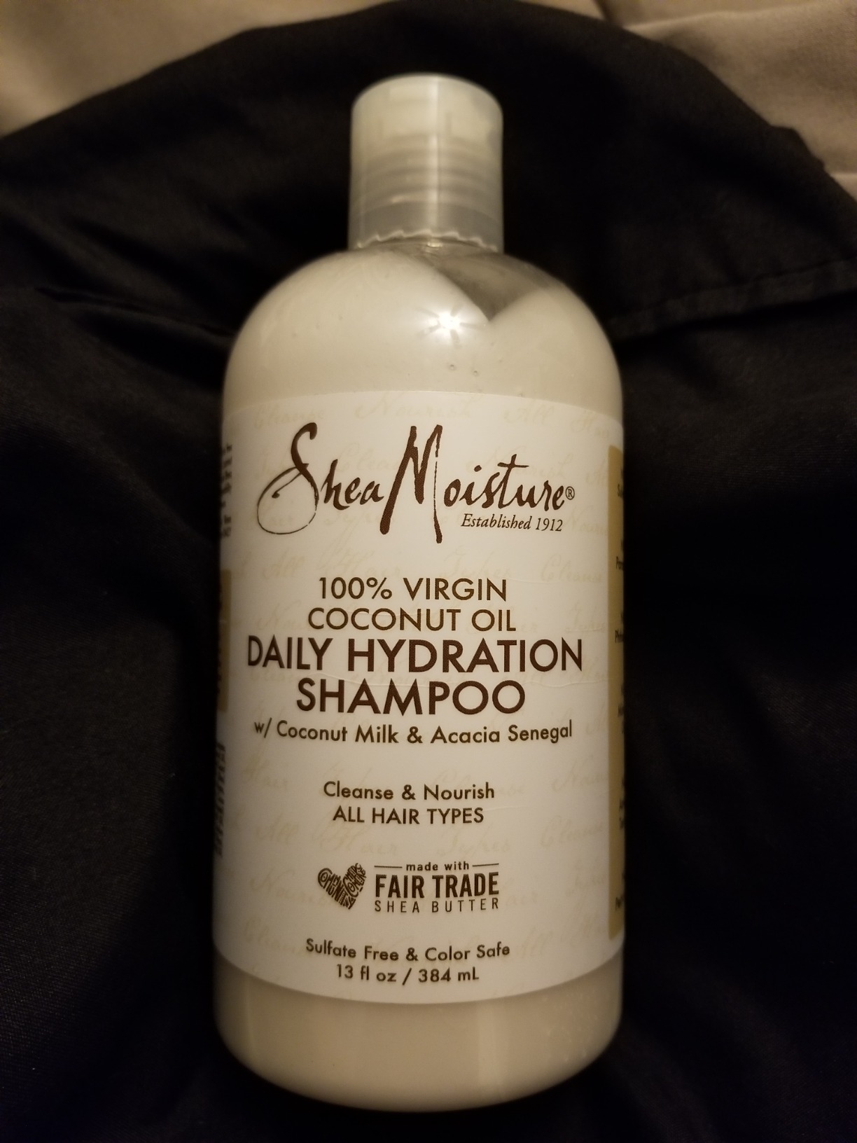 SheaMoisture Daily Hydration Shampoo Virgin Coconut Oil for All Hair Types Sulfate-Free 13 oz customer photo 2