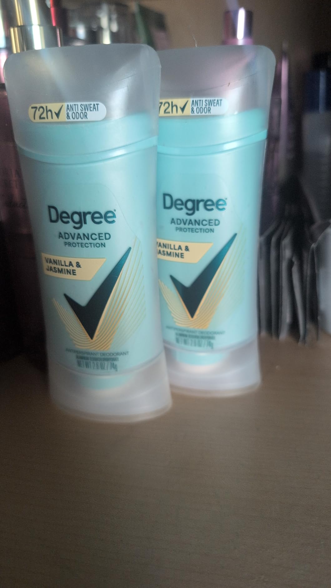 Degree Advanced Protection Antiperspirant Deodorant Vanilla & Jasmine for 72-Hour Sweat & Odor Control for Women, with Body Heat Activated Technology, 2.6 oz customer photo 1