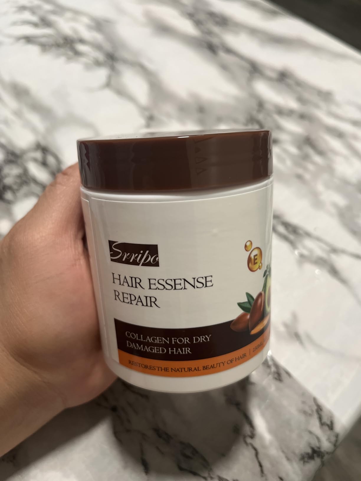 Srripo Collagen Hair Mask for Deep Conditioning, Keratin Hair Treatment with 4 Hydrolyzed Proteins, Moroccan & Avocado Oils Conditioner for Nourish, Calendula Gentian Extracts Care Dry & Damaged Hair customer photo 2