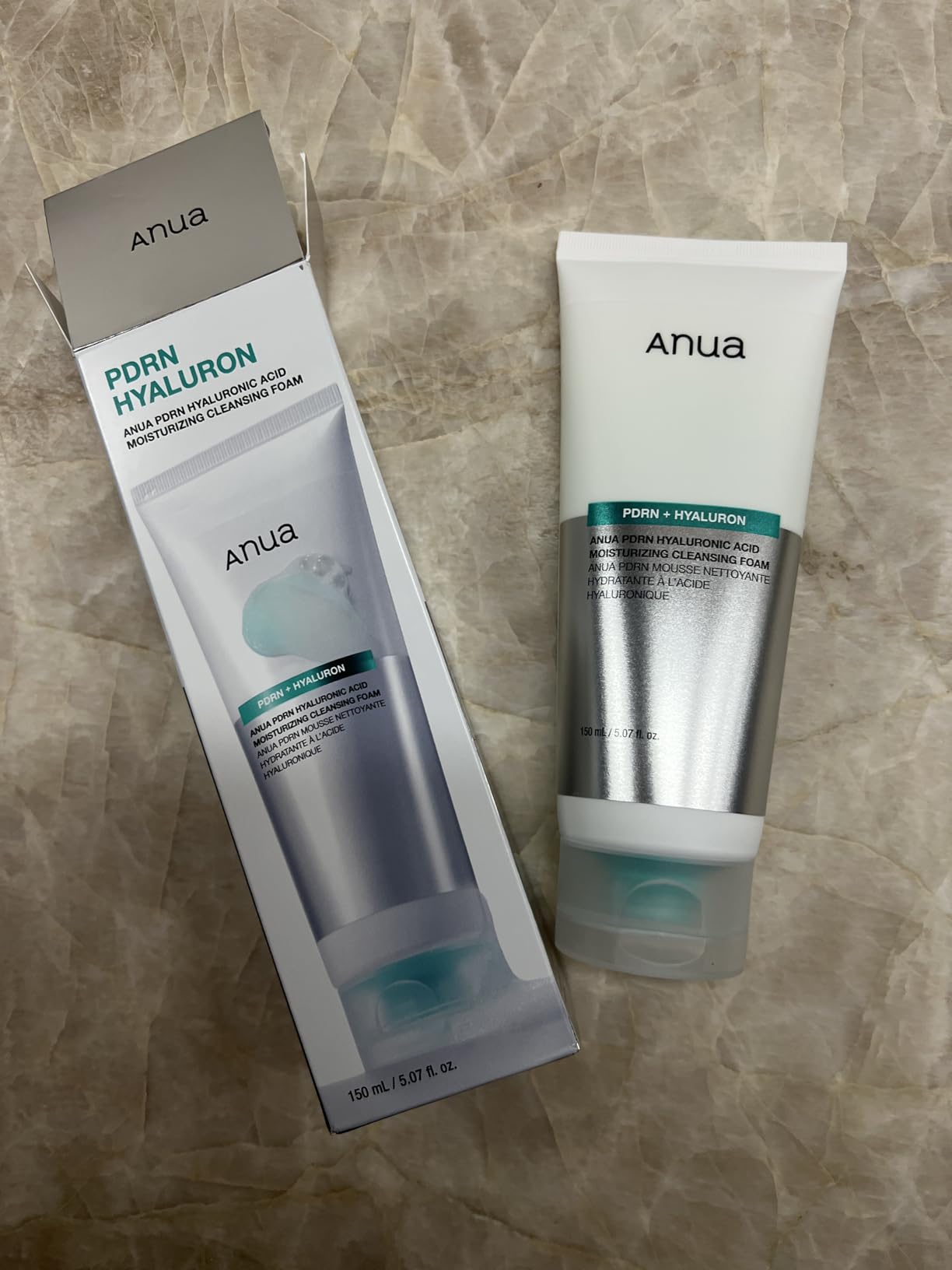 Anua PDRN Hyaluronic Acid Moisturizing Cleansing Foam - Daily Gentle Face Wash for Dry Skin, 5.07 fl oz customer photo 2