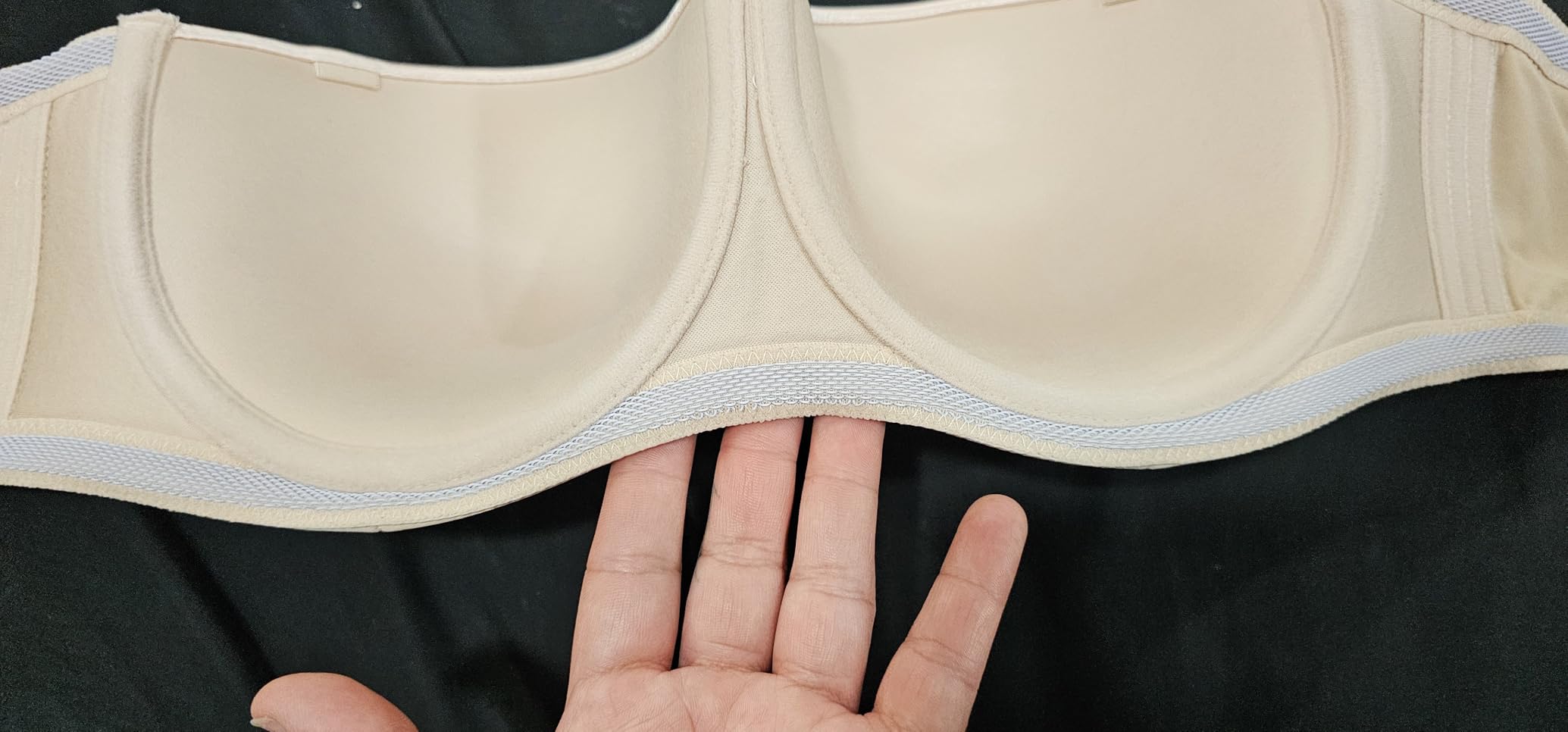 Women's Push up Strapless Bra for Large Breasts with Clear Straps, Never Move On Party customer photo 2