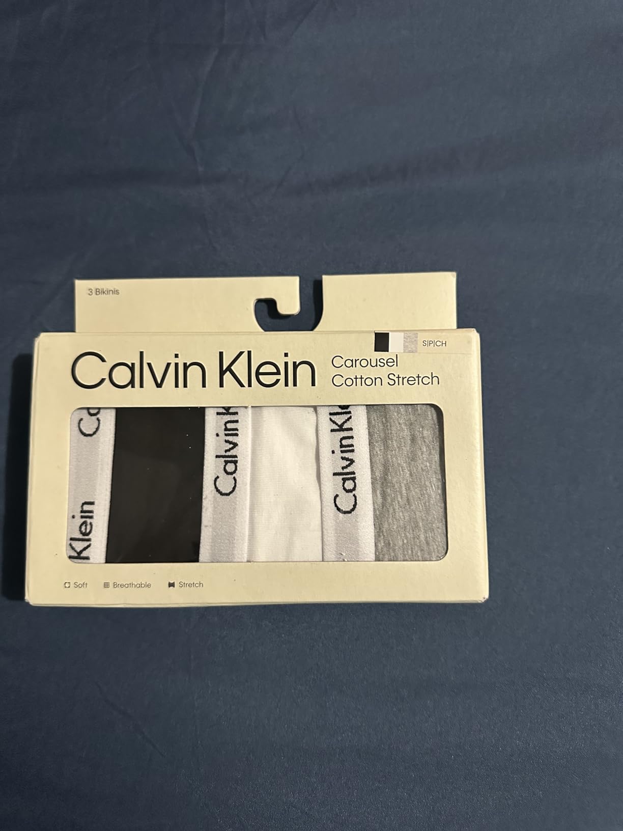 Calvin Klein Women's Carousel Logo Cotton Stretch Bikini Panties, 3 Pack customer photo 2