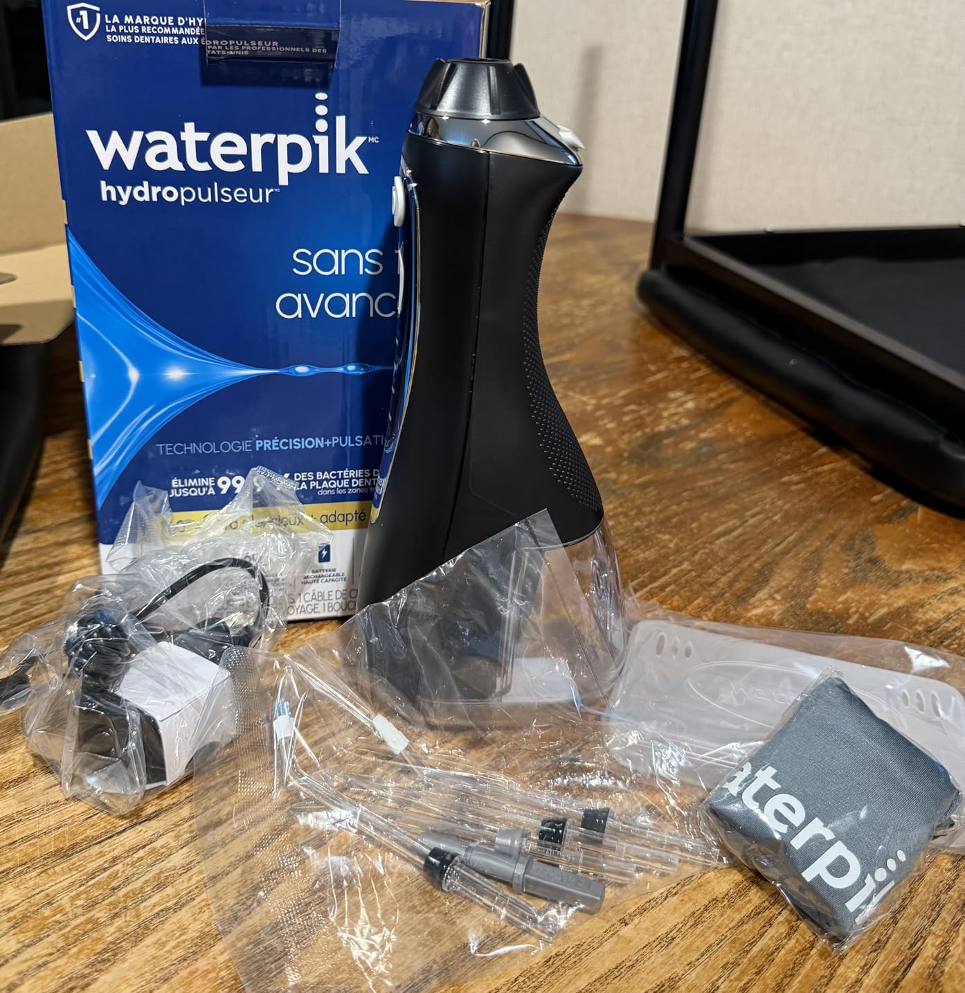 Waterpik Cordless Advanced 2.0 Water Flosser For Teeth, Gums, Braces, Dental Care With Travel Bag and 4 Tips, ADA Accepted, Rechargeable, Portable, and Waterproof, White WP-580, Packaging May Vary customer photo 1