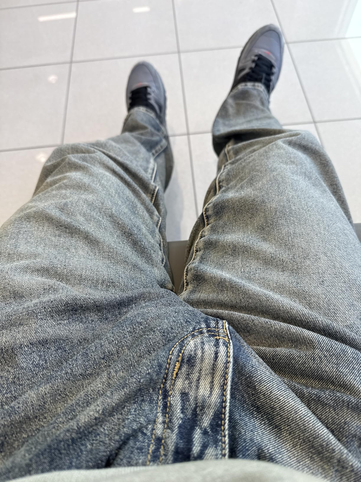 MZNBURAM Men's Non-Stretch Regular Fit Straight-Leg Denim Pants Jeans customer photo 2