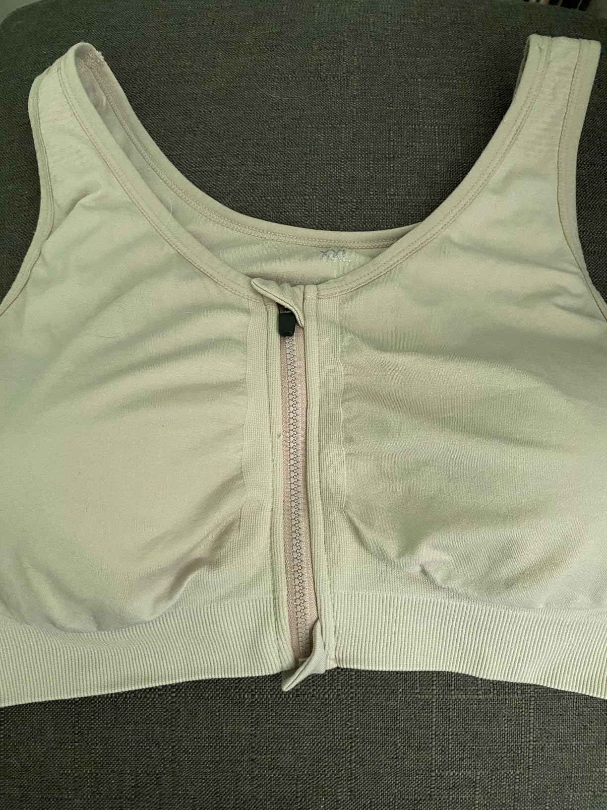 Women's Zip Front Sports Bra Wireless Post-Surgery Bra Active Yoga Sports Bras customer photo 2