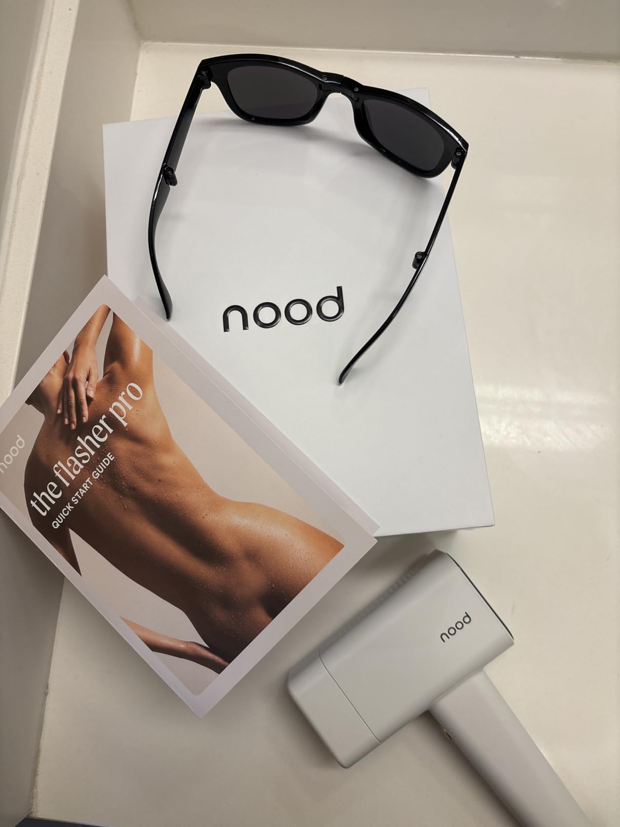 Nood Flasher Pro - Forbes Best Product 2026 - IPL Laser Hair Removal Device For At Home Use - Pain-Free, Permanent, Visible Results After First Use & Works Everywhere Hair Grows - Gloss White customer photo 1