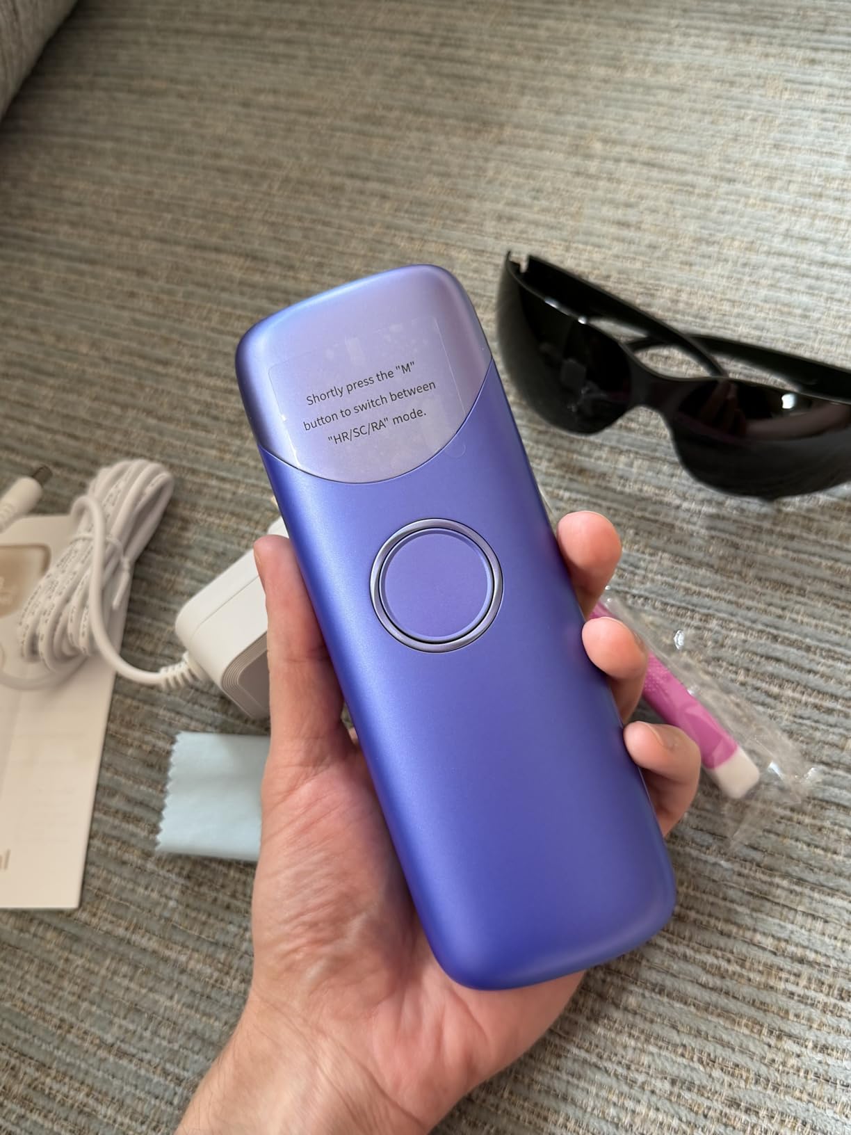 Ubroo Laser Hair Removal with 5C Ice Cooling, Hand-held Hair Removal Device IPL Hair Removal for Women and Men, Reduce Hair Regrowth, Full Body Use for Legs, Bikini, Armpits (Gold) customer photo 2