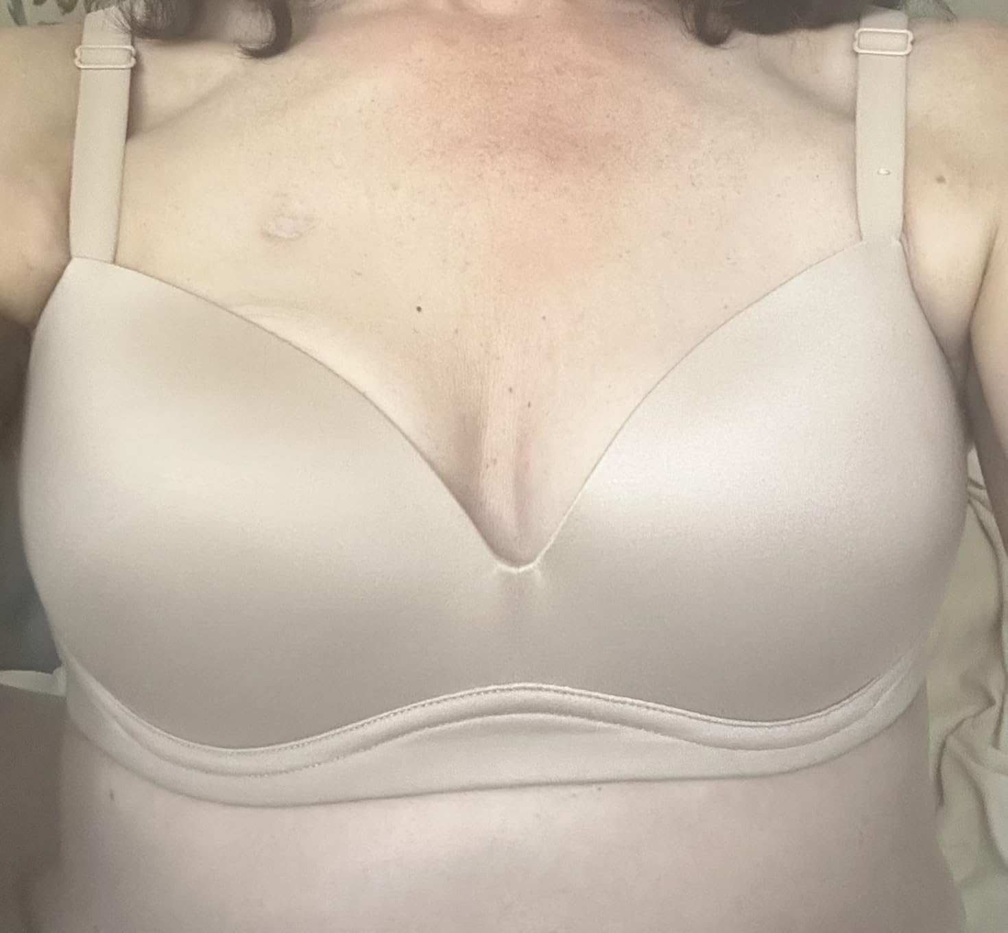 DotVol Women's Push Up Wireless Comfortable Padded Plunge No Underwire Everyday Bra customer photo 2