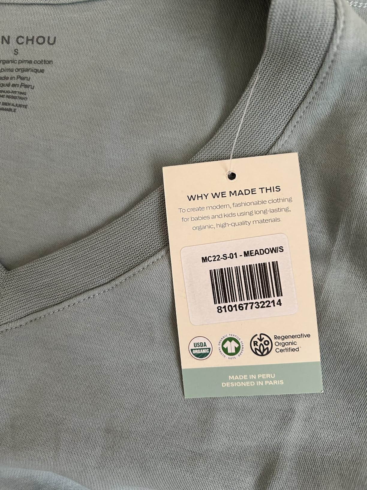 MON CHOU Women's 100% Organic Pima Cotton T-Shirt Buttery Soft Midweight (Not See-Through) Pre-Washed Relaxed Fit V-Neck Tee customer photo 1