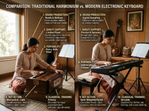 Harmonium vs Keyboard
