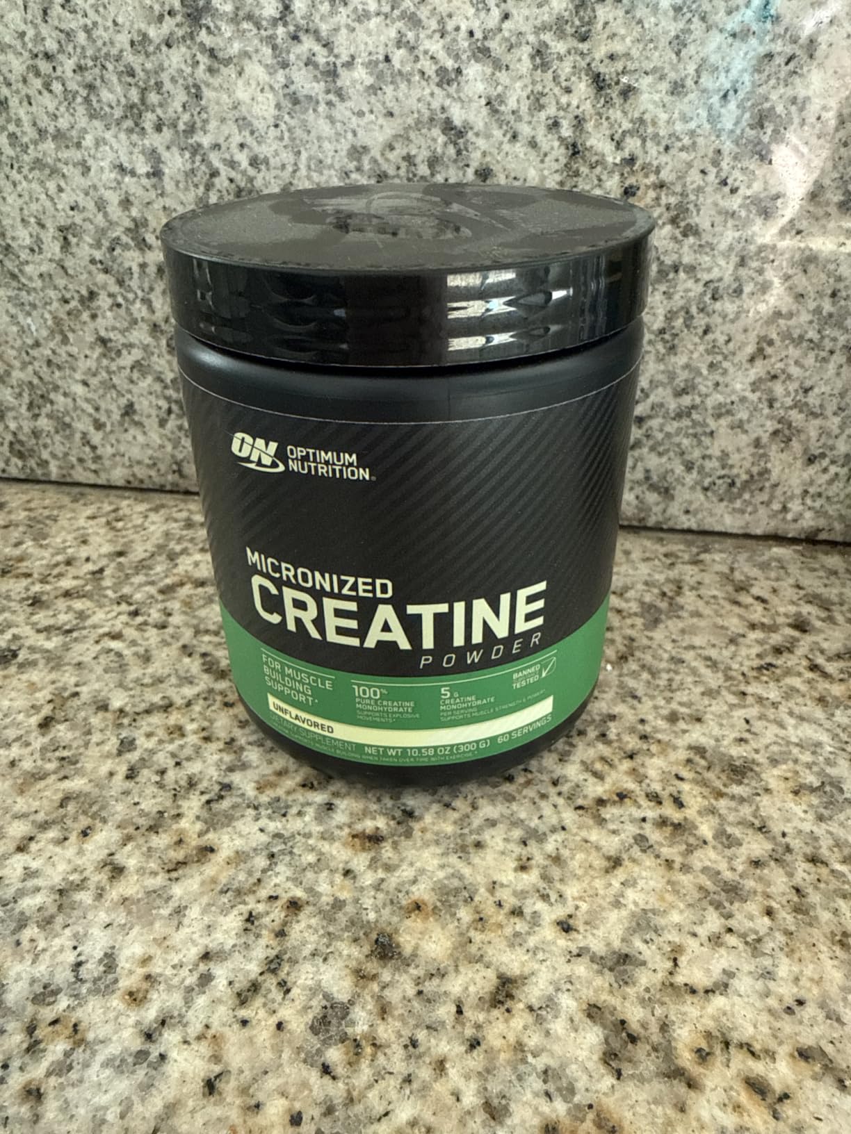 Optimum Nutrition Creatine, Micronized Creatine Monohydrate Powder, Supports Strength & Recovery, Banned Substance Tested, Unflavored, 5g per Serving, 60 Servings customer photo 1