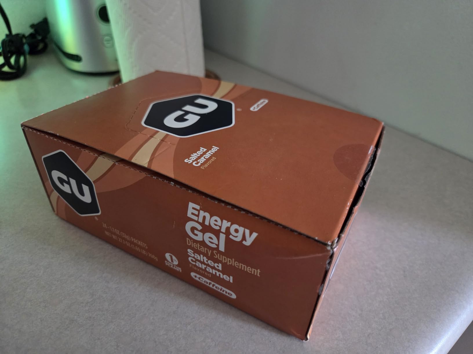 GU Energy Original Sports Nutrition Energy Gel, Vegan and Dairy-Free On-the-Go Energy for Any Workout, Salted Caramel, 8-Count customer photo 2