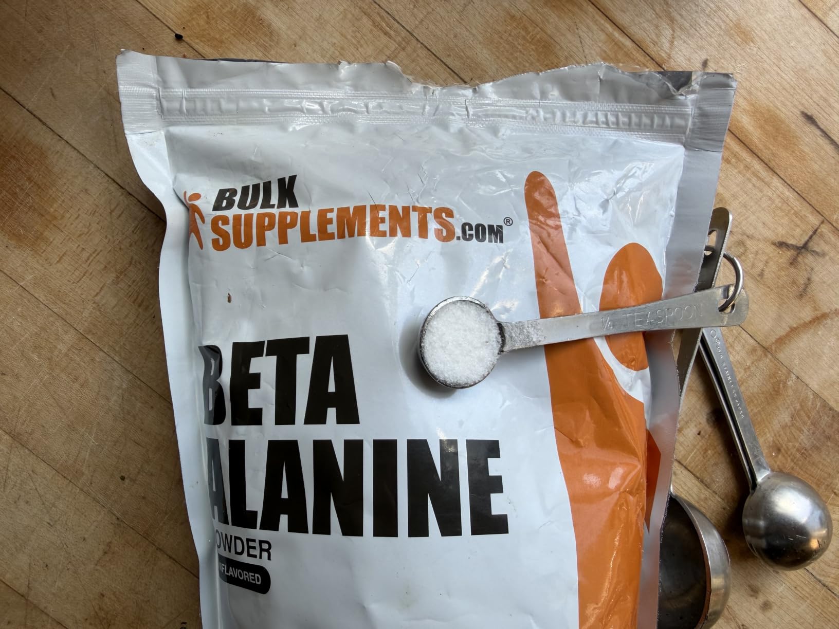BulkSupplements.com Beta Alanine Powder - Beta-Alanine Supplement, Pre-Workout Supplement - Unflavored & Gluten Free, 3g per Serving, 500g (1.1 lbs) customer photo 2