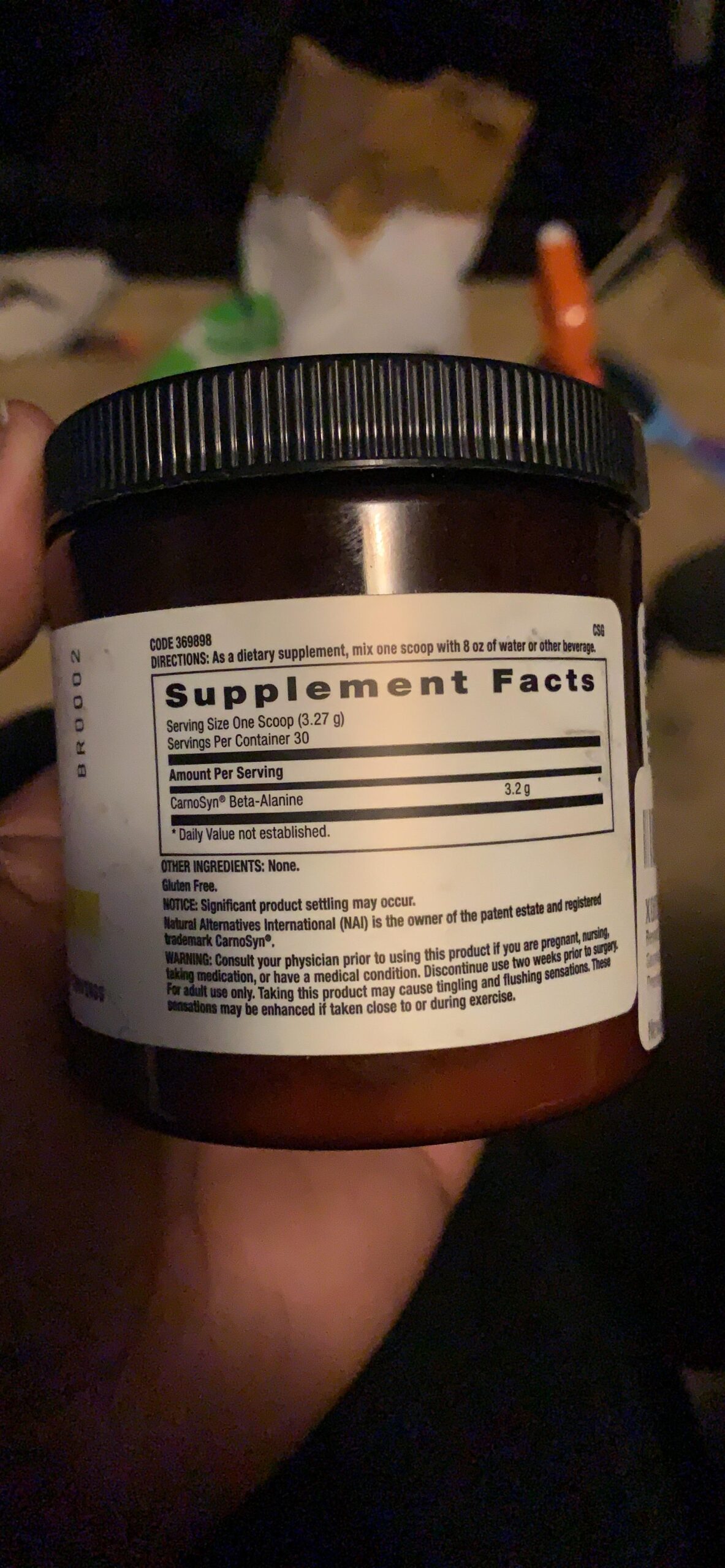 BEYOND RAW Chemistry Labs Beta-Alanine Powder, Increases Workout Performance and Decreases Muscle Soreness, 30 Servings customer photo 2