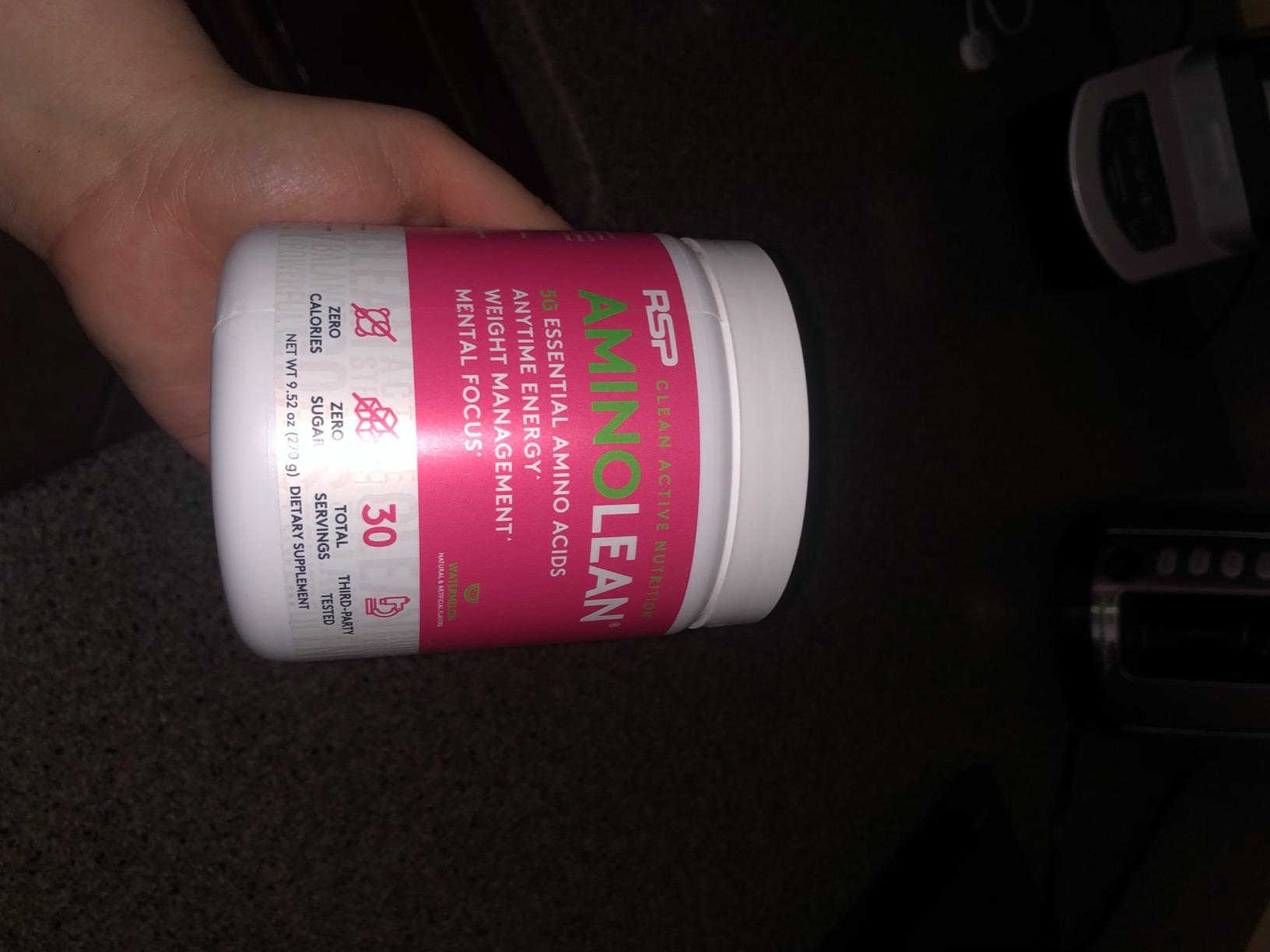 AminoLean Pre Workout Powder & Natural Amino Energy with Vegan BCAA + EAA | Jitter-Free Preworkout Energy from Green Tea + Amino Acids & Weight Management for Women & Men - Vegan, Zero Sugar, No Crash customer photo 2