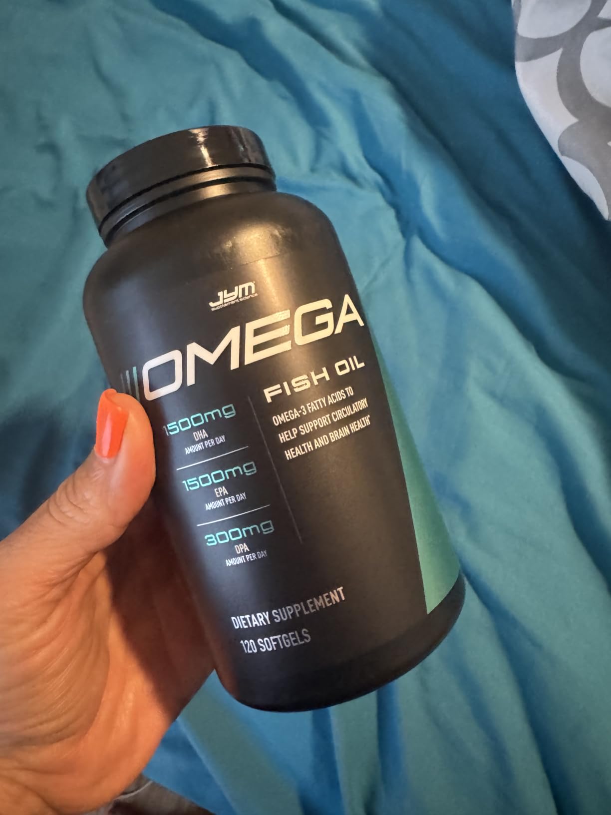Omega JYM Fish Oil Supplement for Men & Women, EPA, DHA, DPA - 120 Softgels | High Potency Omega-3 Fatty Acids, EPA DHA DPA, Brain Heart & Joint Support, Burpless Softgel Formula customer photo 1