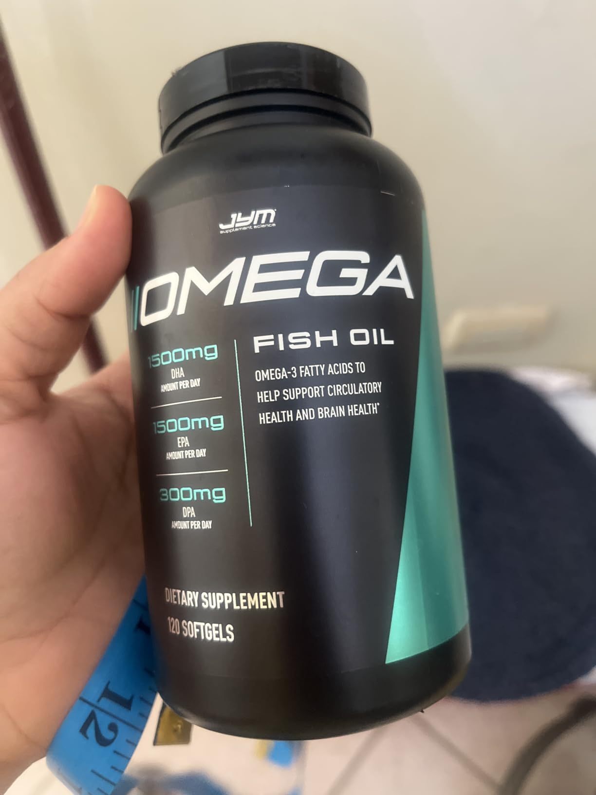Omega JYM Fish Oil Supplement for Men & Women, EPA, DHA, DPA - 120 Softgels | High Potency Omega-3 Fatty Acids, EPA DHA DPA, Brain Heart & Joint Support, Burpless Softgel Formula customer photo 2