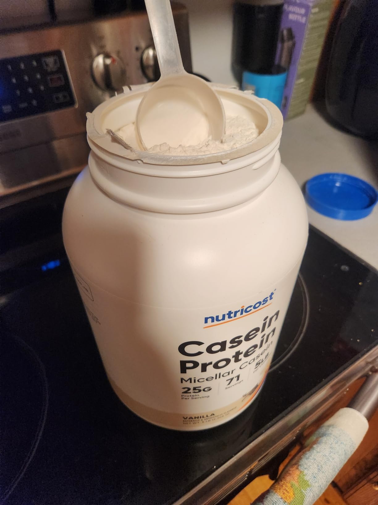Nutricost Casein Protein Powder 2lb Vanilla | Micellar Casein, Gluten Free, GMO-Free customer photo 1