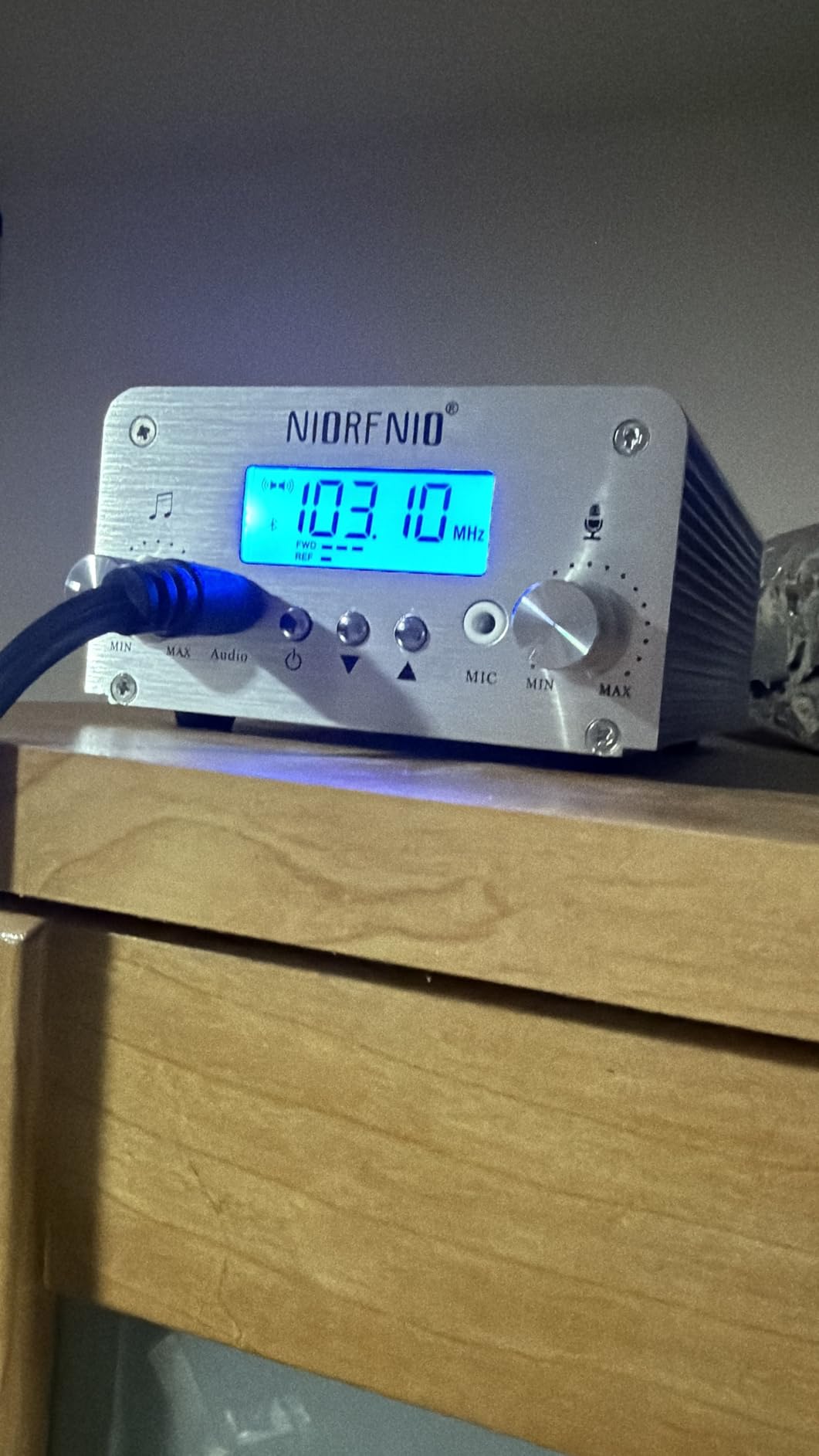 NIORFNIO 15W FM Transmitter - Bluetooth Wireless Stereo Broadcasting Range 87-108MHz Transmitter, Used in Churches, Cars, Shopping Malls, Lecture Halls, Private Radio Stations customer photo 2