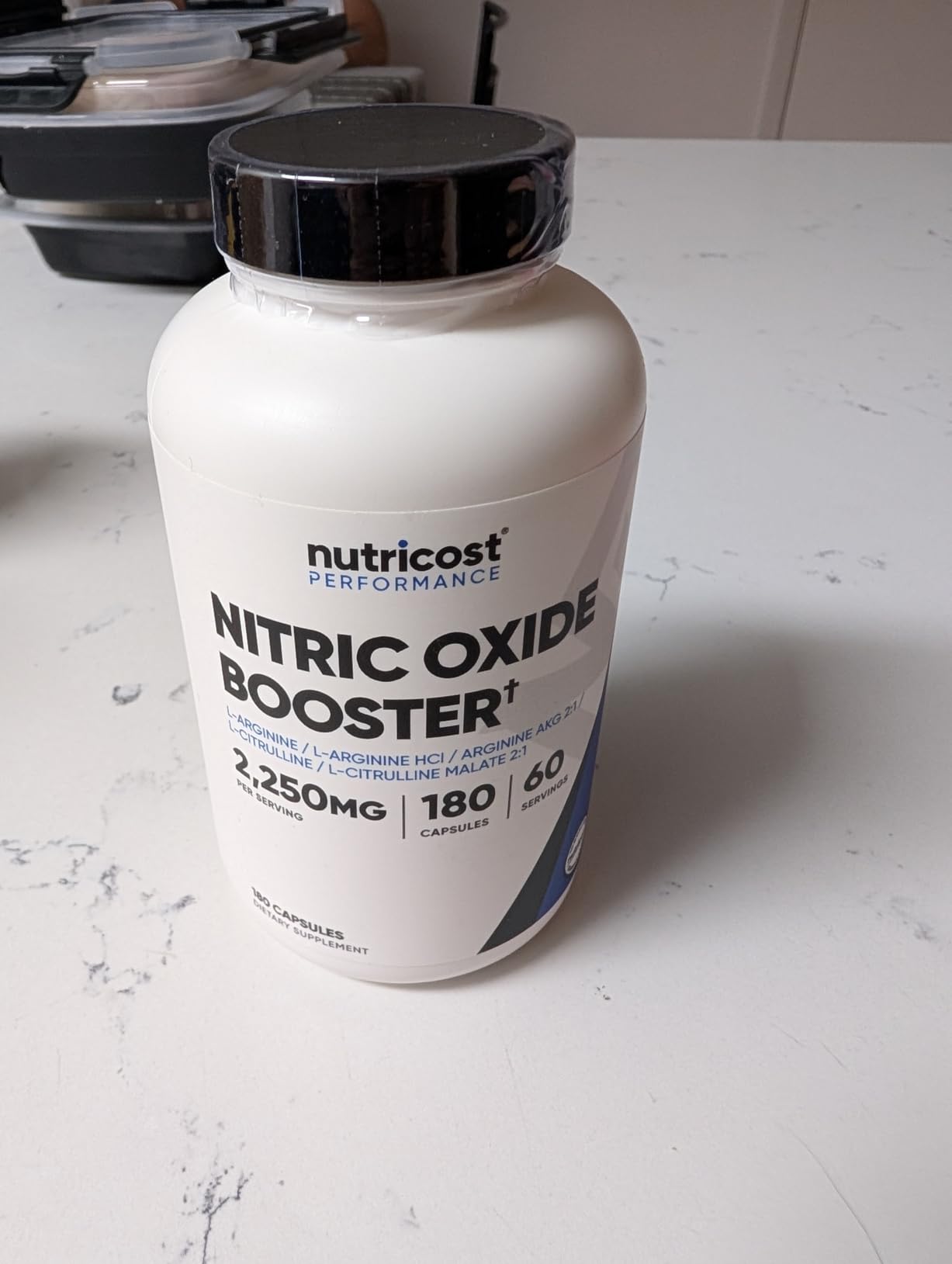 Nutricost Nitric Oxide Booster 2250mg, 180 Capsules, Gluten Free | 750mg Per Capsule, 60 Servings, GMO-Free customer photo 2