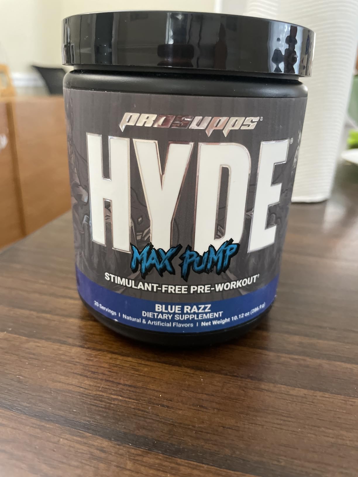 ProSupps Mr. Hyde Max Pump Pre Workout Powder, Blue Razz | Stim-Free Preworkout Supports Blood Flow, Muscle Volume & Endurance - Caffeine-Free Nitric Oxide Gym Supplements, 20 Servings customer photo 2