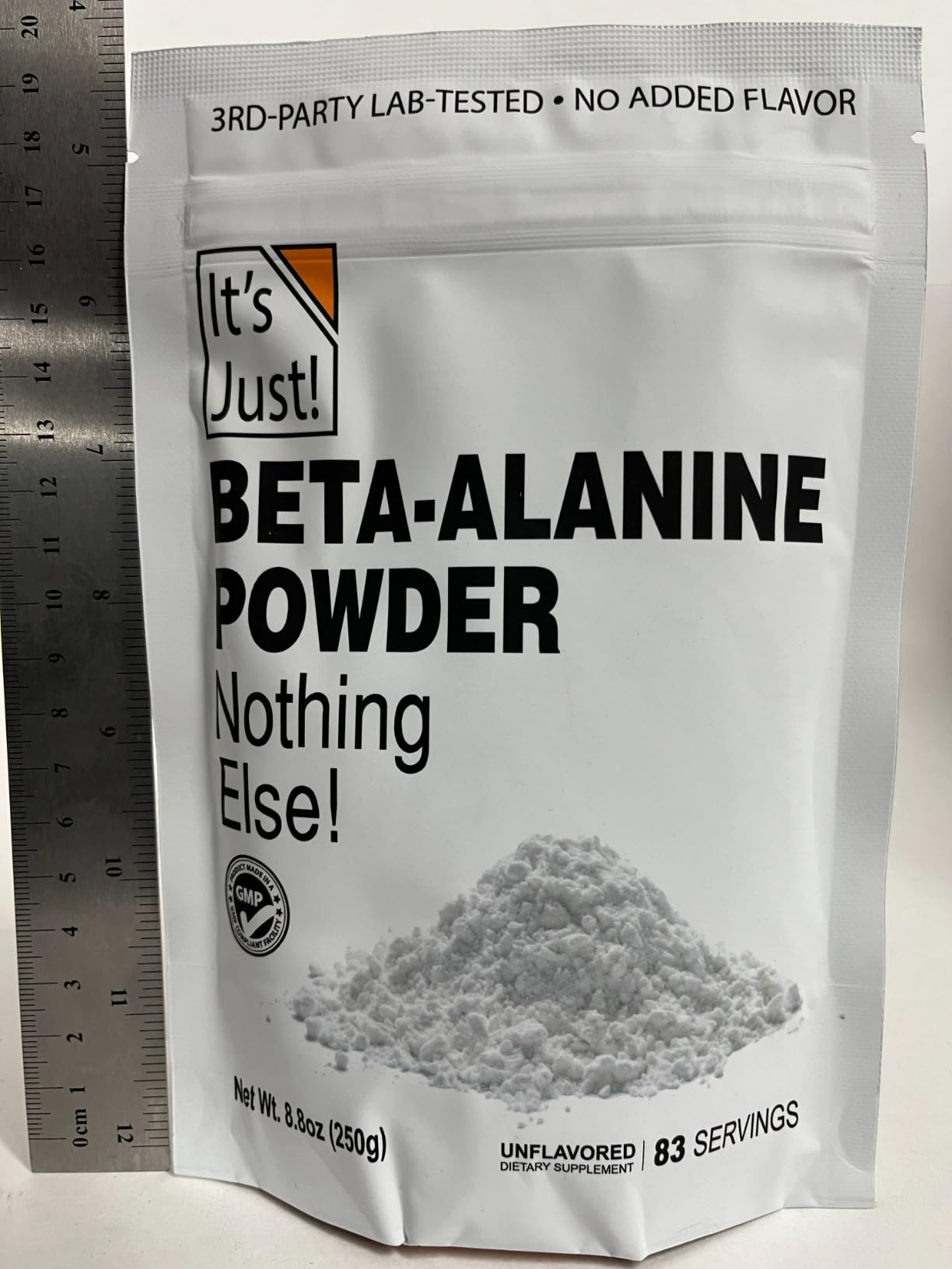 It's Just! - Beta-Alanine Powder, Pre-Workout Supplement, 250g Bulk, Unflavored, 3000mg Per Serving (83 Servings) customer photo 1