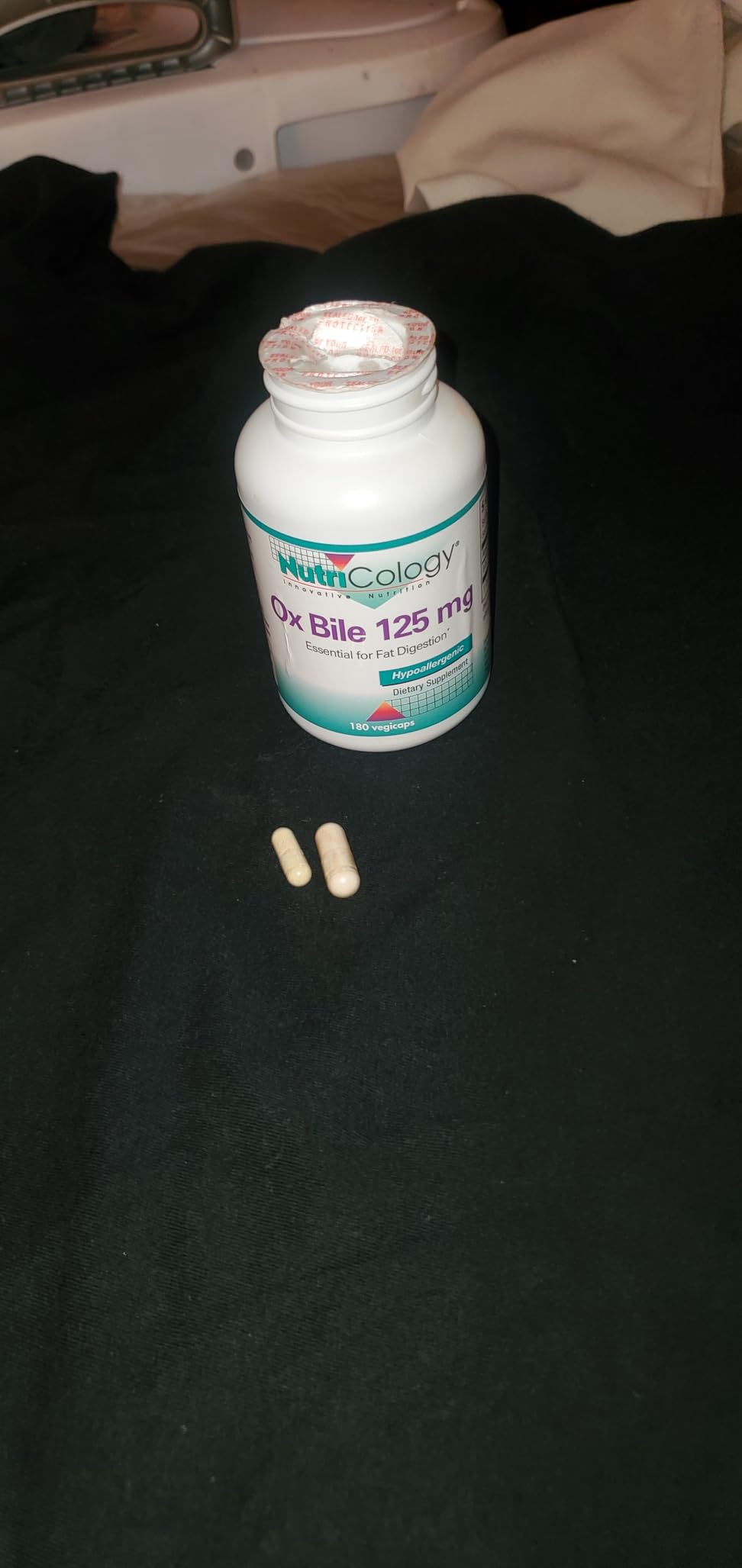 NutriCology Ox Bile 500 mg Concentrated Bile Salts, 180 Capsules | 500 mg Concentrated Bile Salts per Serving for Fat Digestion Support, Hypoallergenic and Vegetarian Formula customer photo 1