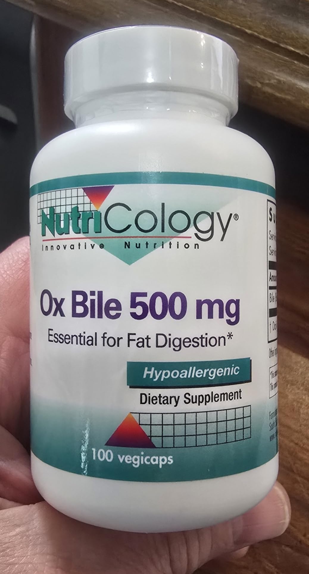 NutriCology Ox Bile 500 mg Concentrated Bile Salts, 180 Capsules | 500 mg Concentrated Bile Salts per Serving for Fat Digestion Support, Hypoallergenic and Vegetarian Formula customer photo 2