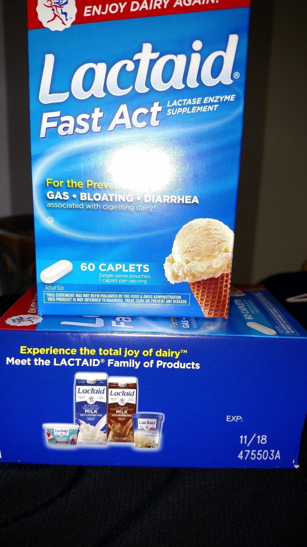 Lactaid Fast Act Lactose Intolerance Relief Caplets, 60 Count customer photo 2