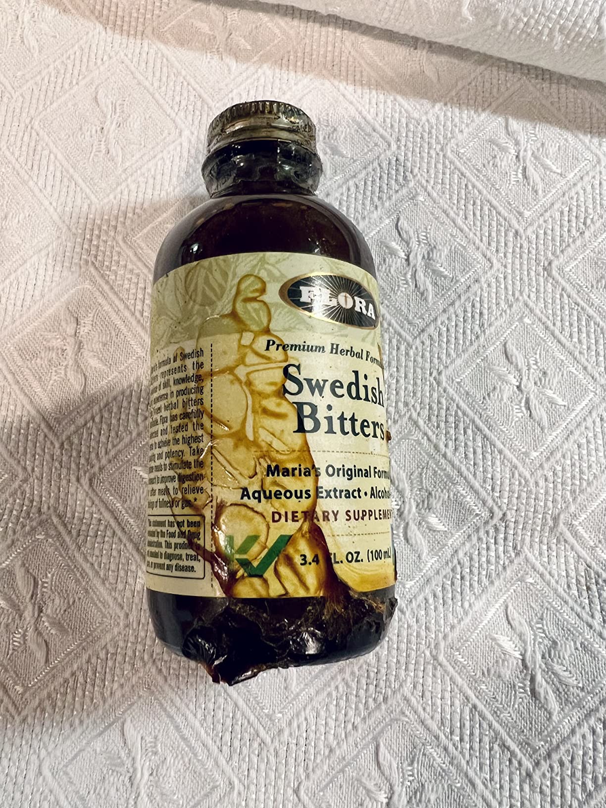 Flora - Swedish Bitters for Digestion, Alcohol-Free Bitters Help Bloating & Digestion, Maria's Original Formula Aqueous Extract, Vegan, Kosher, Non GMO, 3.4-fl. oz. Glass Bottle customer photo 1
