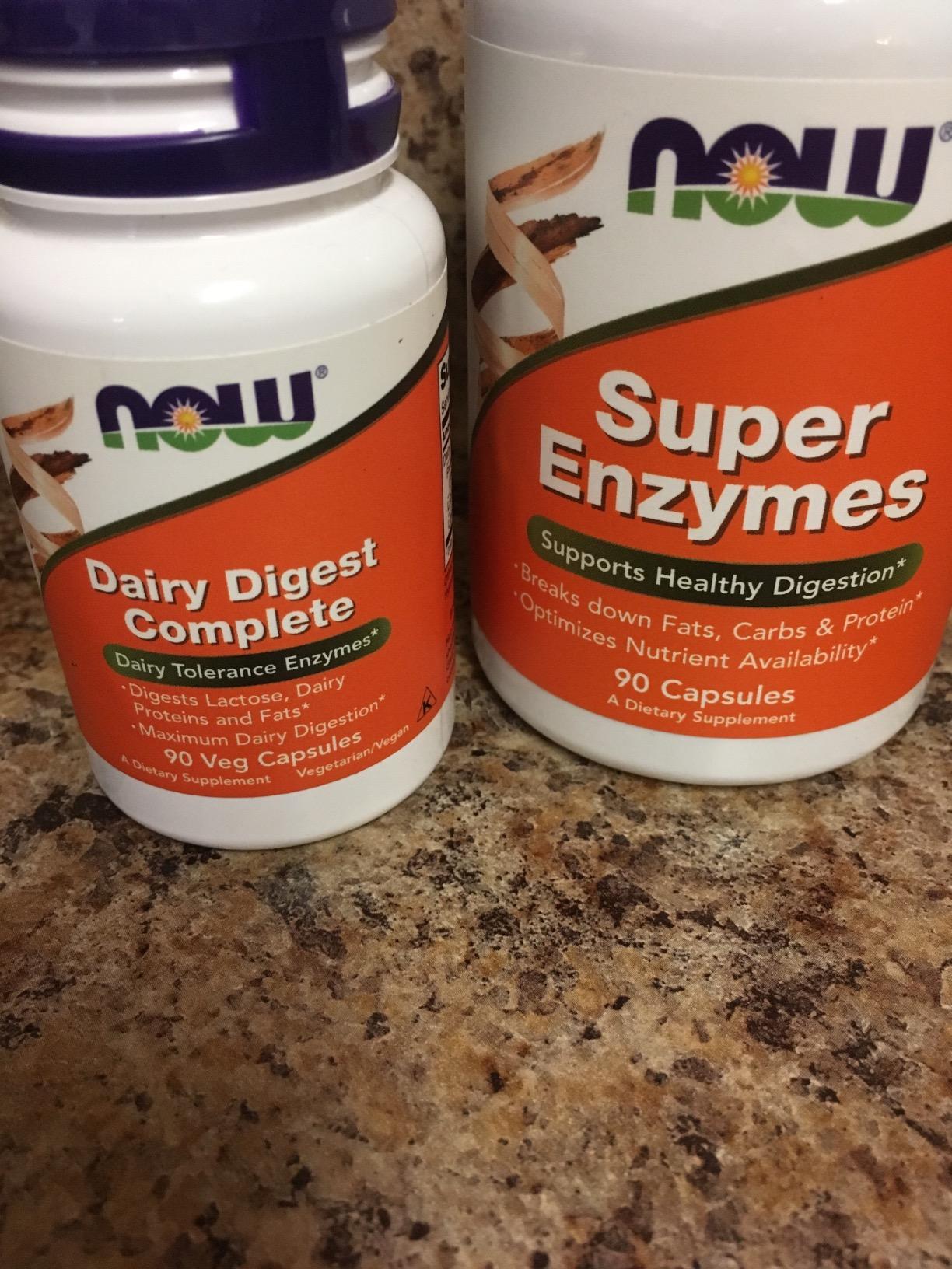 NOW Foods Supplements, Dairy Digest Complete, Digests Lactose, Dairy Proteins and Fats, Dairy Tolerance Enzymes, 90 Veg Capsules customer photo 2