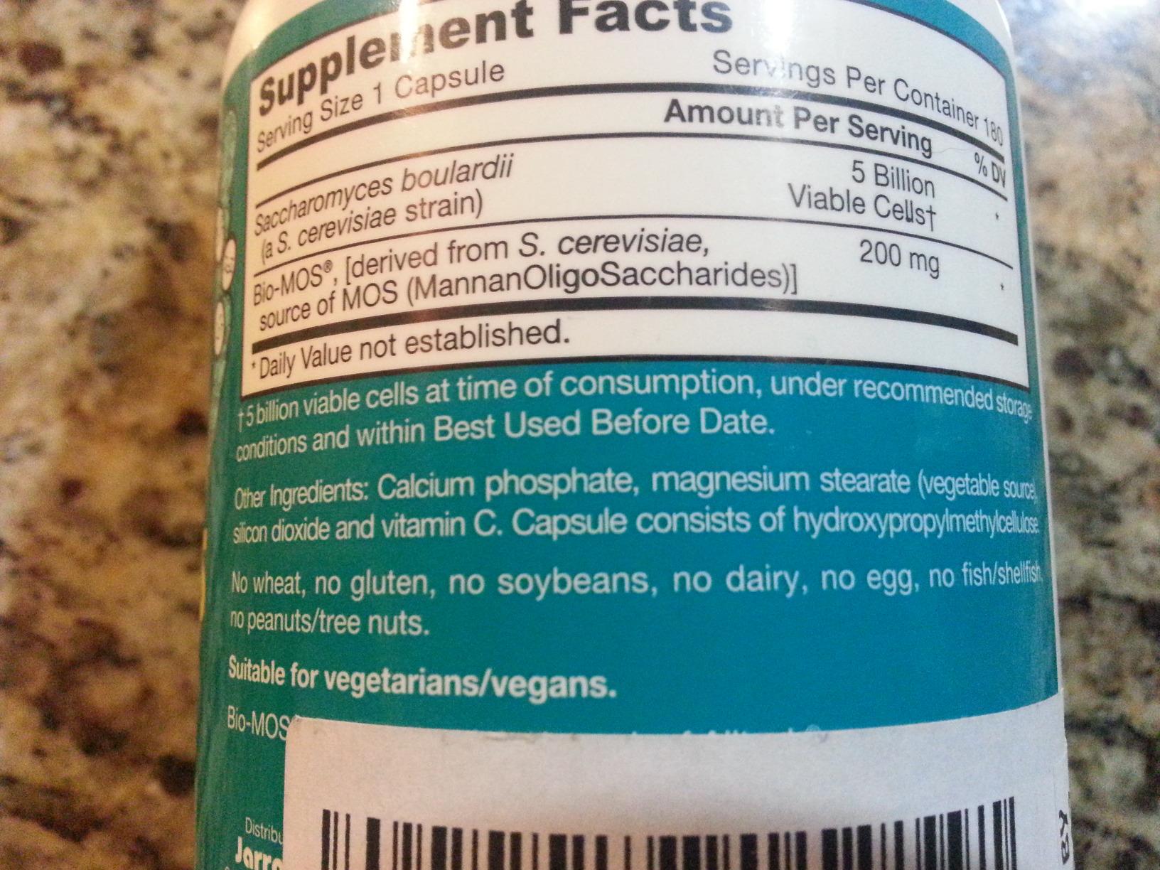 Jarrow Formulas Saccharomyces Boulardii + MOS Probiotics, 5 Billion CFU, 90 Delayed Release Capsules customer photo 1