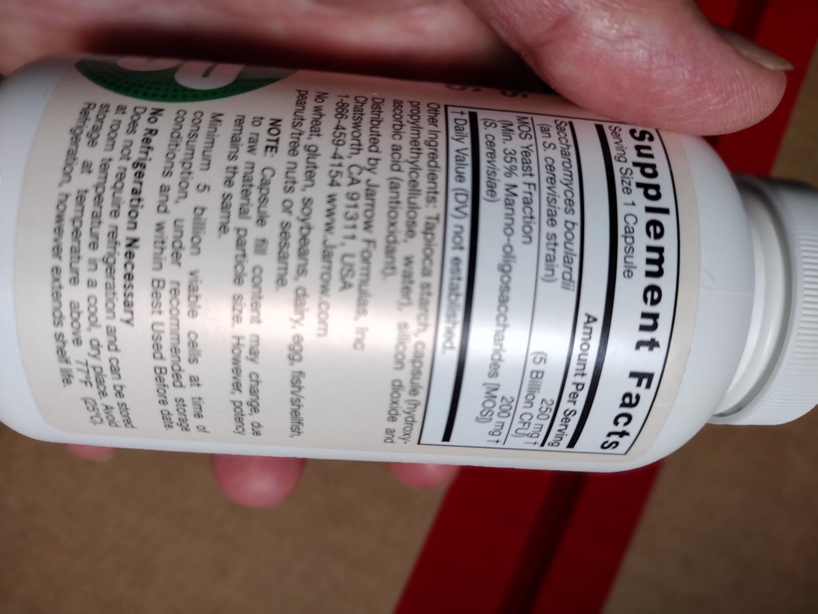 Jarrow Formulas Saccharomyces Boulardii + MOS Probiotics, 5 Billion CFU, 90 Delayed Release Capsules customer photo 2