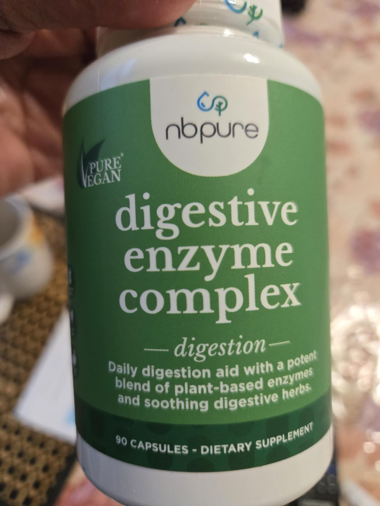 nbpure Vegan Digestive Enzyme Complex (90 Capsules) | Relieves bloating & gas, 12 enzymes plus 3 herbs, Supports food digestion, Vegan formula, Great for men & women customer photo 1