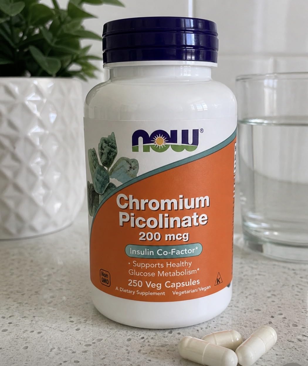 NOW Foods Supplements, Chromium Picolinate 200 mcg, Insulin Co-Factor*, 250 Veg Capsules customer photo 2