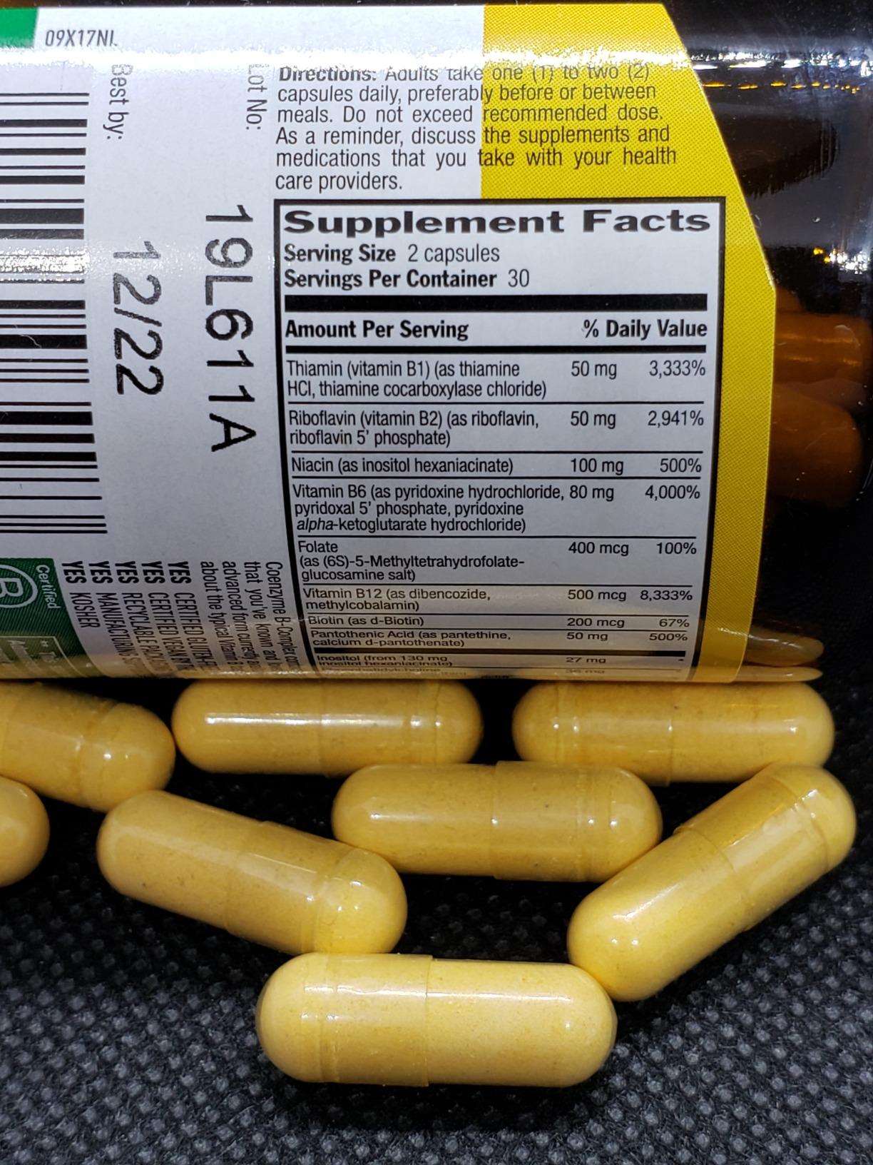 Country Life Coenzyme B-Complex with Methylfolate and B12, 240 Capsules | Includes coenzyme forms of B vitamins plus choline, inositol and alpha lipoic acid for energy and cognitive support customer photo 1