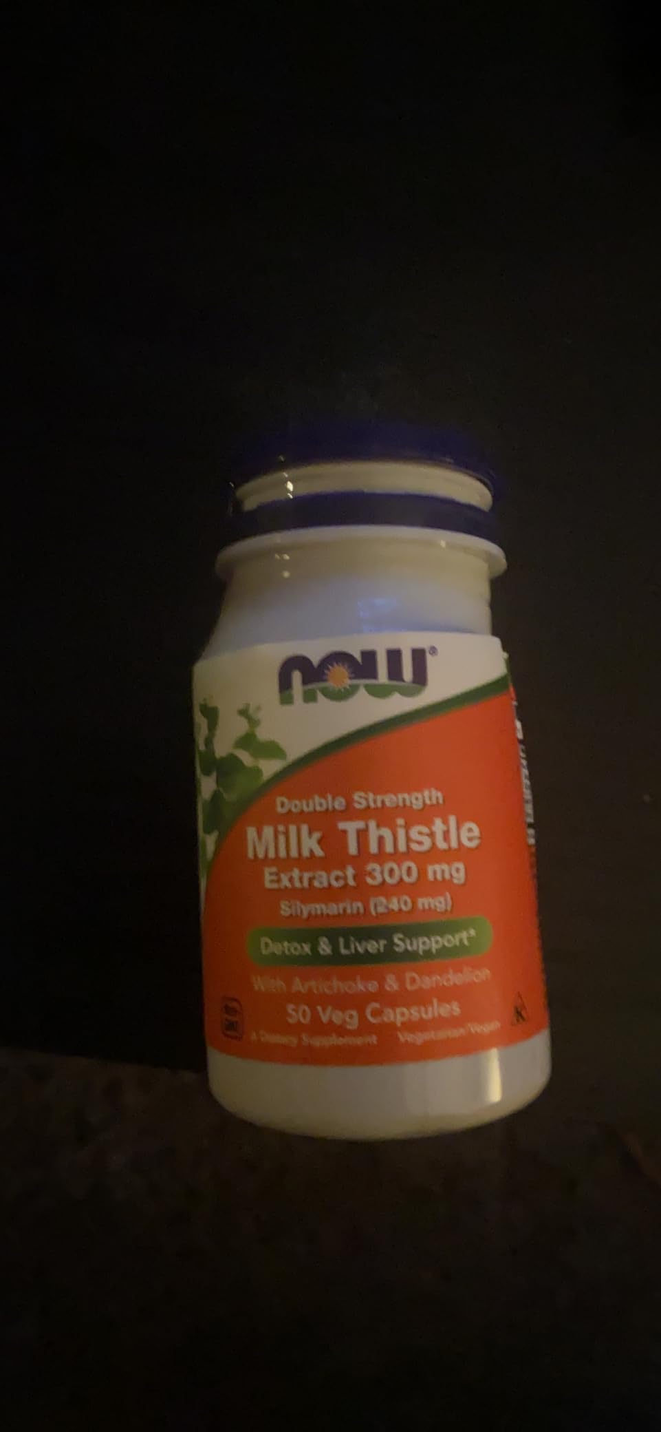 NOW Foods Supplements, Silymarin Milk Thistle Extract 300 mg with Artichoke and Dandelion, Double Strength, Supports Liver Function*, 200 Veg Capsules customer photo 1