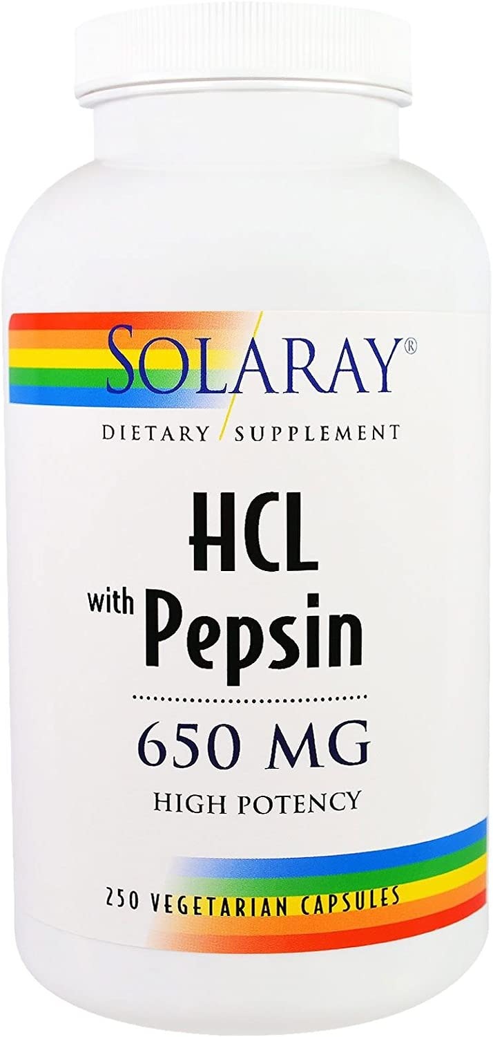 SOLARAY Betaine HCl with Pepsin, 250 VegCaps | Digestive & Gut Health Support, Betaine Hydrochloride, Pepsin & Digestive Enzymes, 250 Servings - Lab Verified customer photo 2